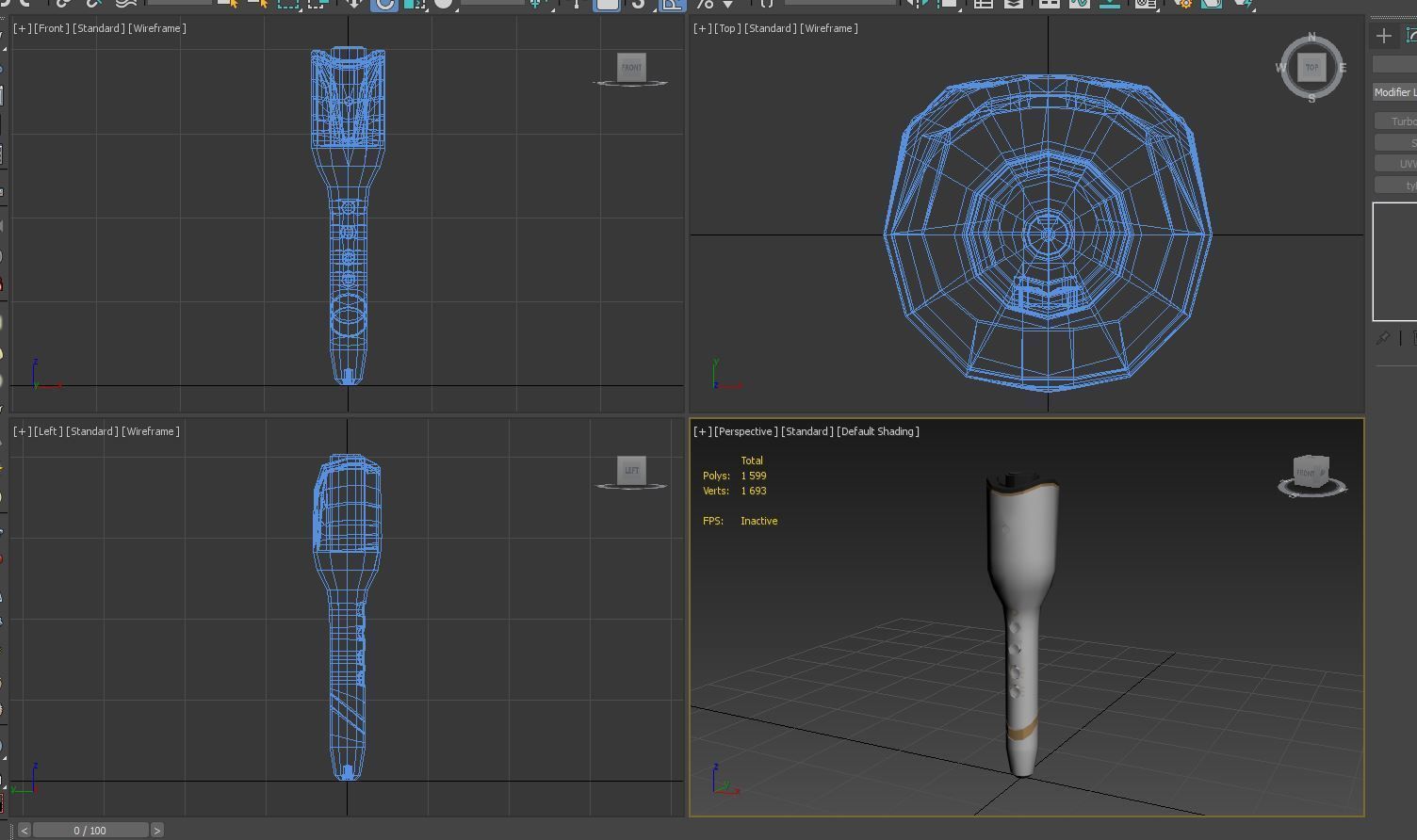 Auto hair curler Low-poly 3D model_6