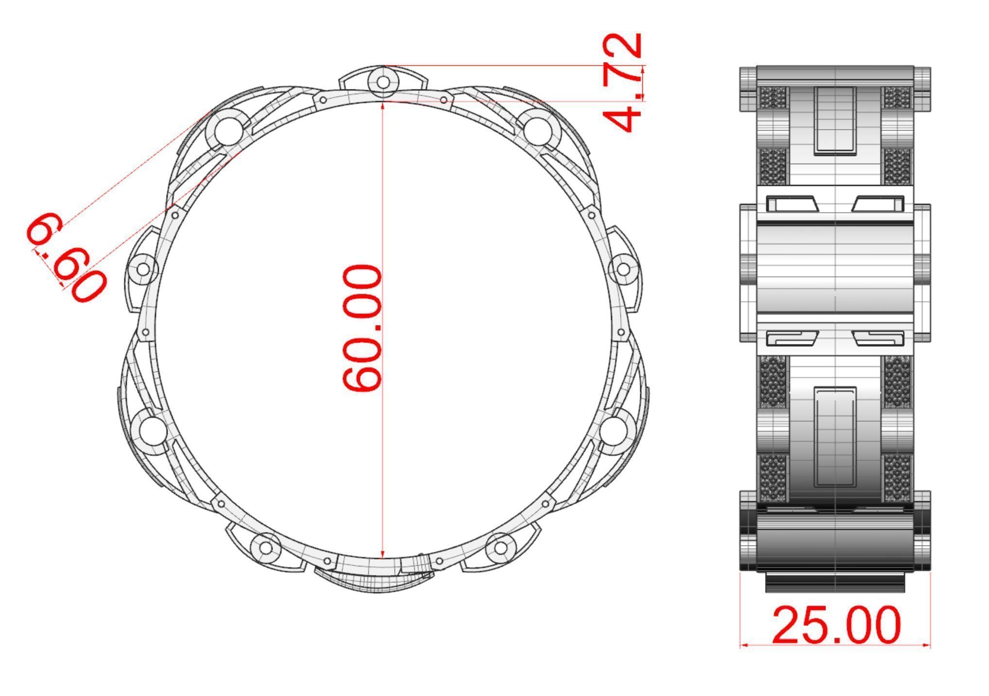 Bracelet 4 V2 3D print model_6