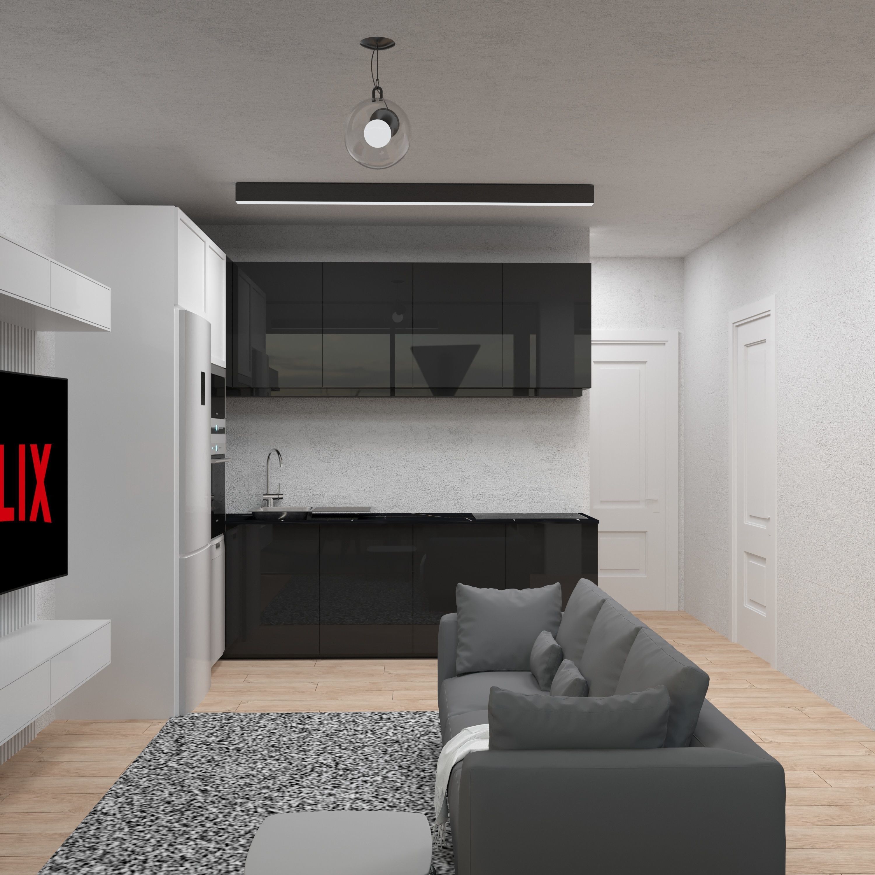 MODERN HOUSE CORONA RENDER EXTEIOR 3D model_8