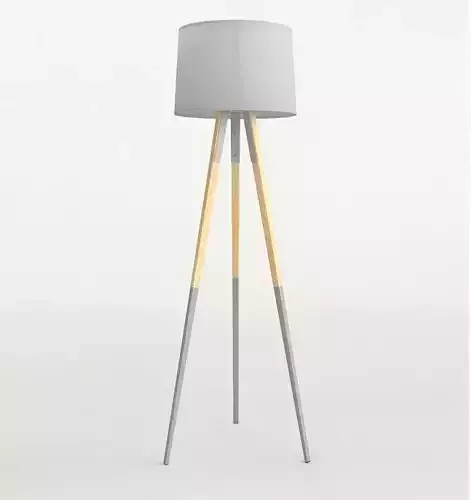 Floor lamp tripod Anthropologie Low-poly 3D model