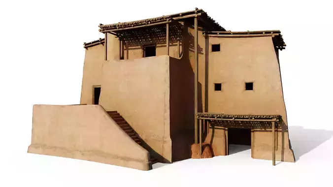 Rough Shanty Low-poly 3D model