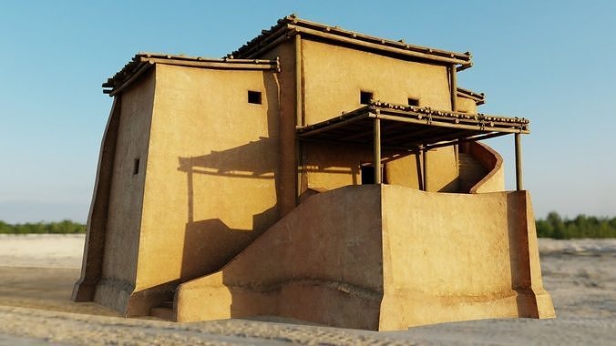 Rough Shanty Low-poly 3D model 3