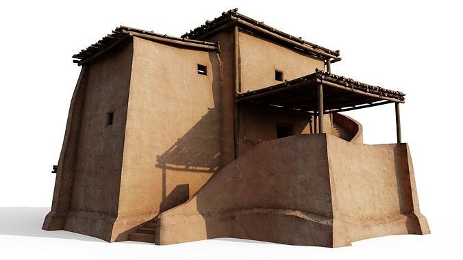 Rough Shanty Low-poly 3D model 2