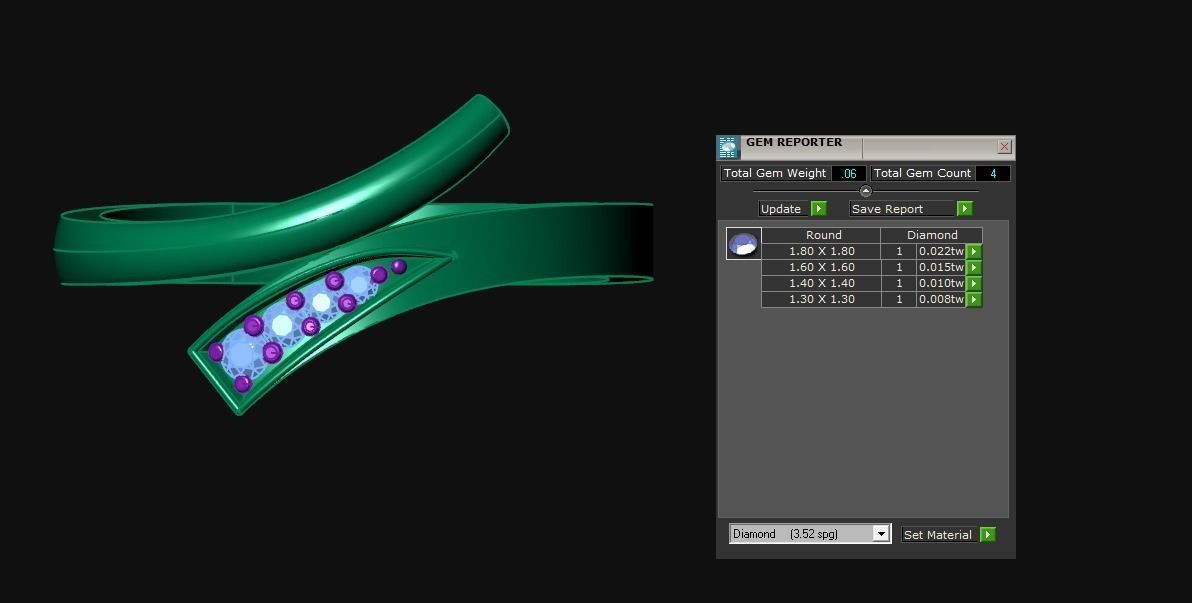 Diamond Jewelry Ring 3D print model_3