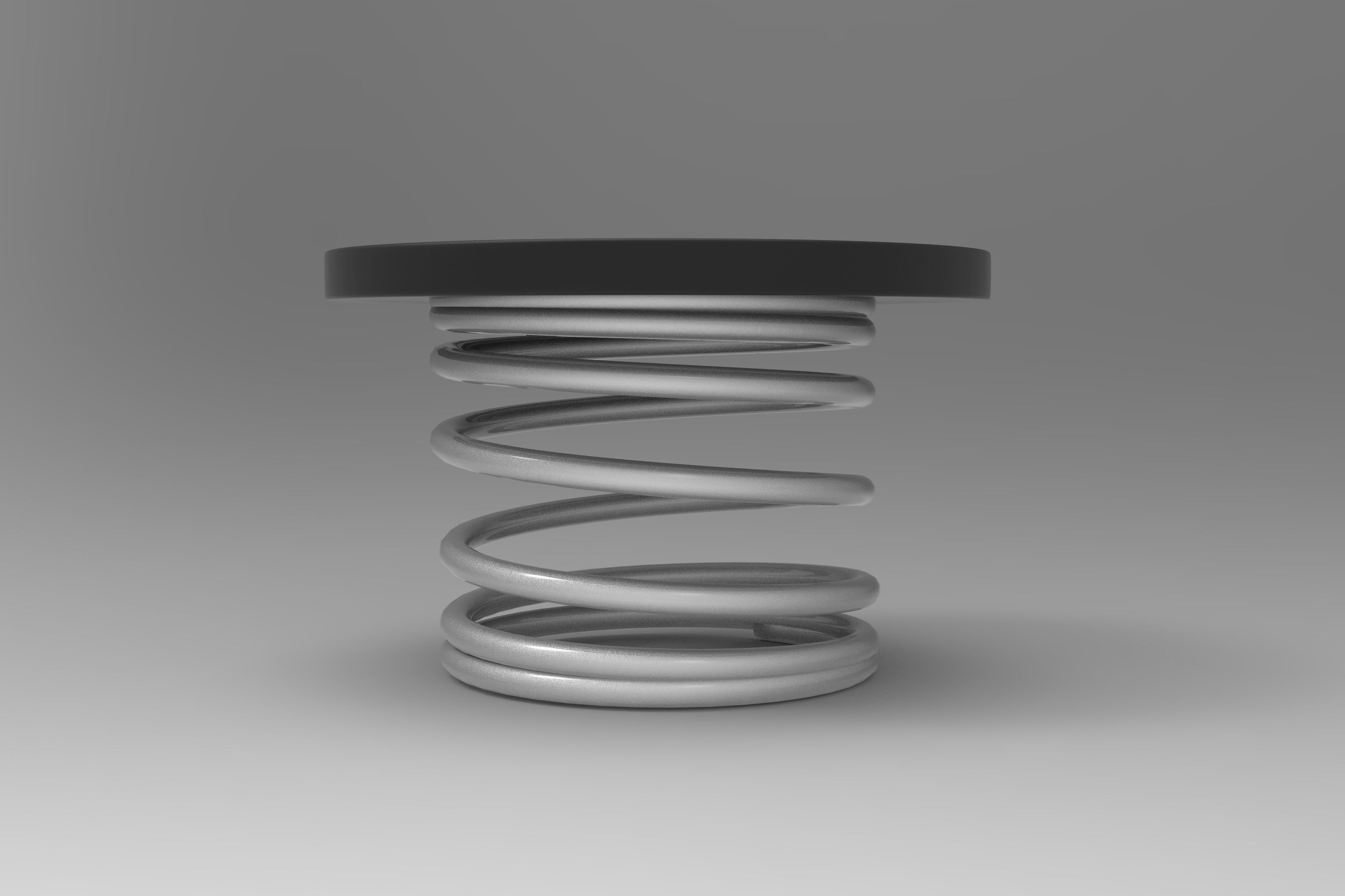 Spiral Table Low-poly 3D model_1