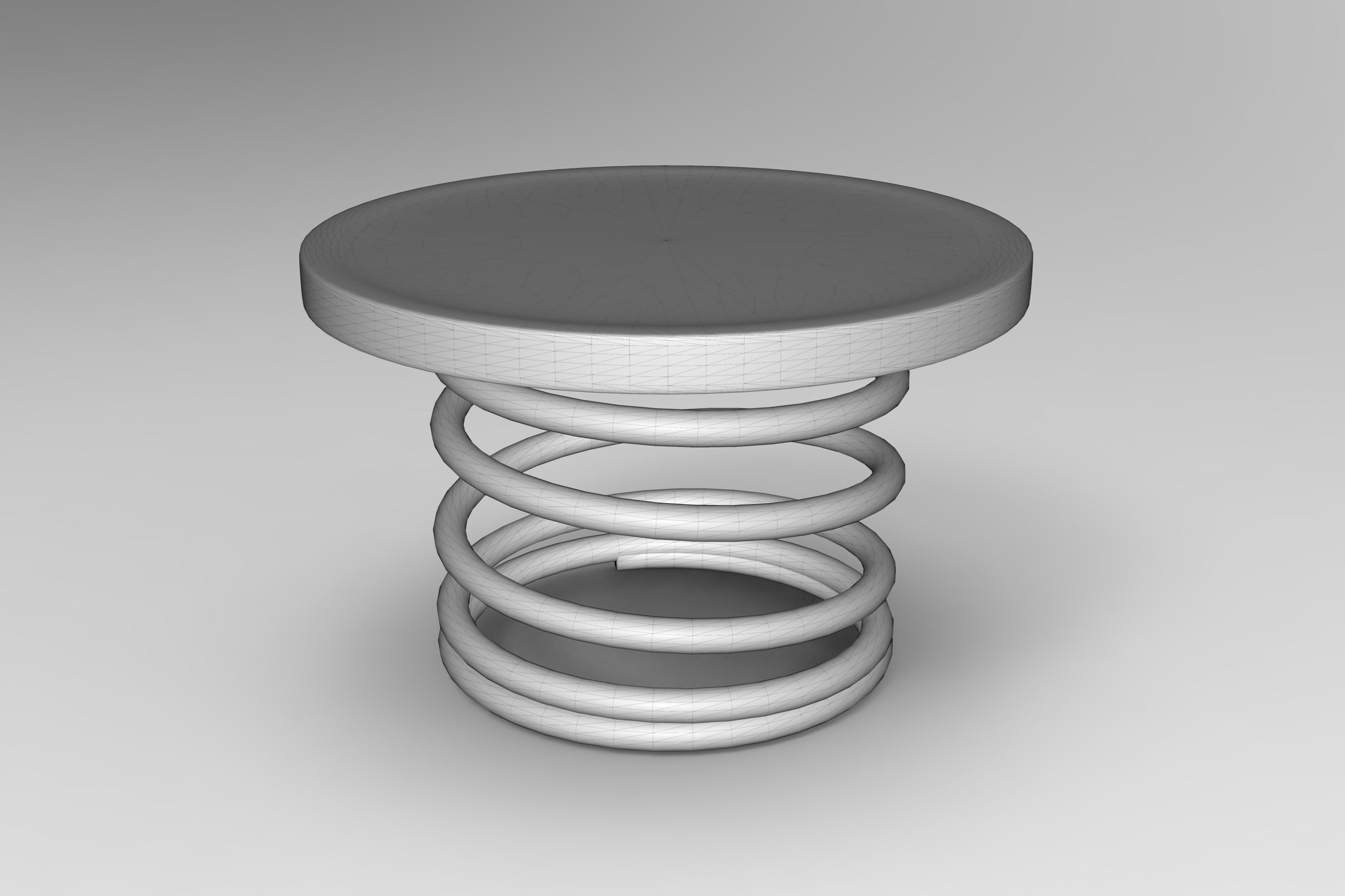 Spiral Table Low-poly 3D model_4