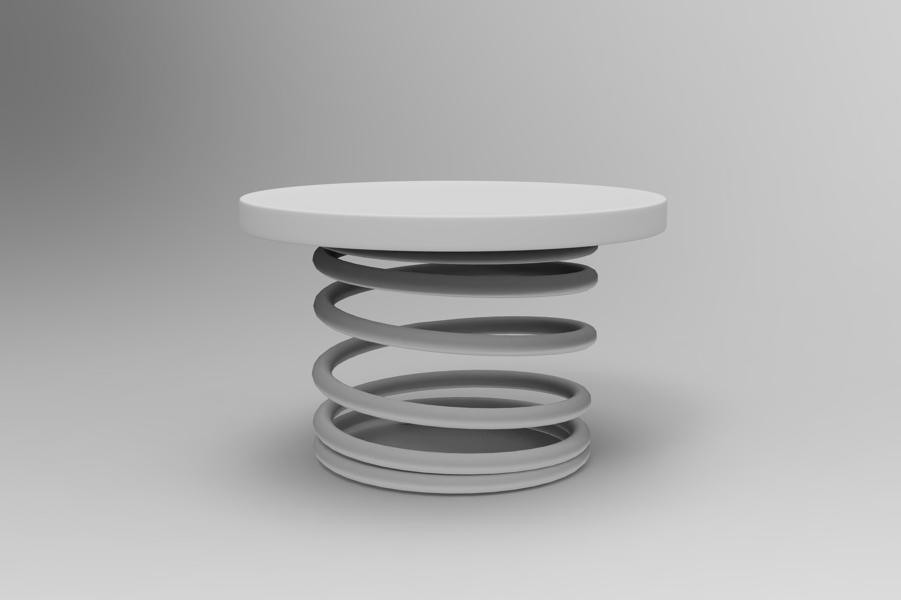 Spiral Table Low-poly 3D model_7