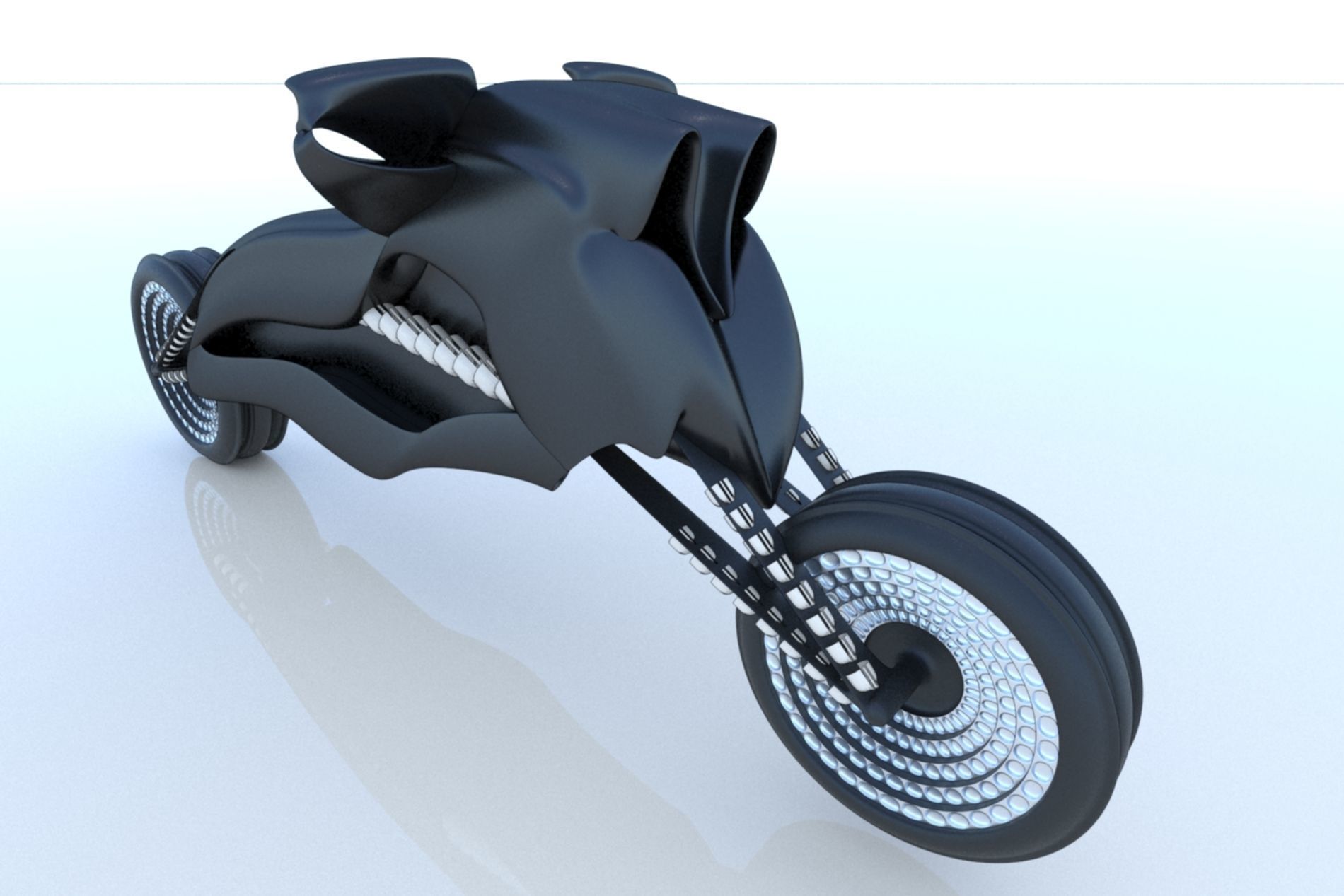 Motorcycle Bike Rocket SciFi Futuristic  3D model_17