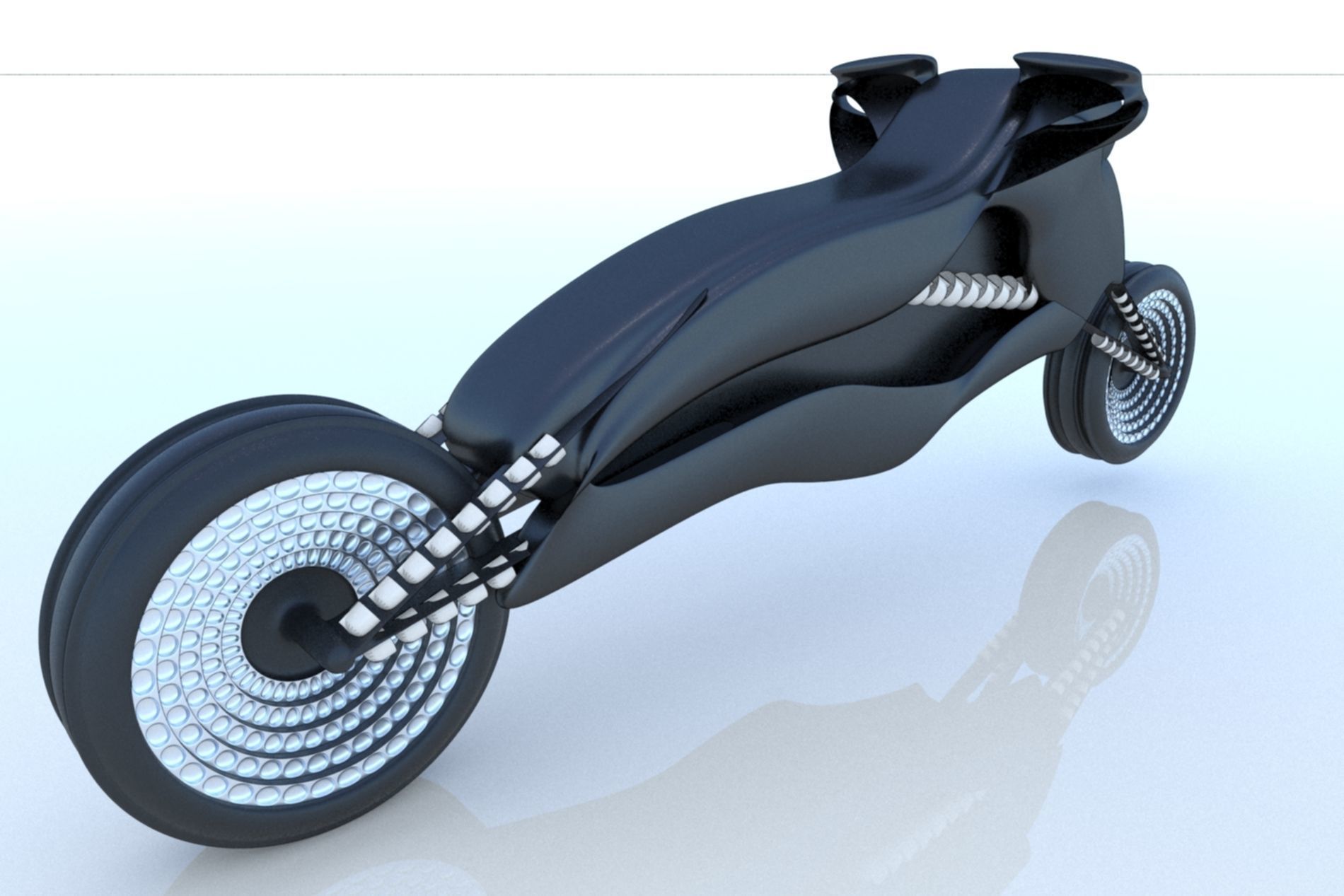 Motorcycle Bike Rocket SciFi Futuristic  3D model_15