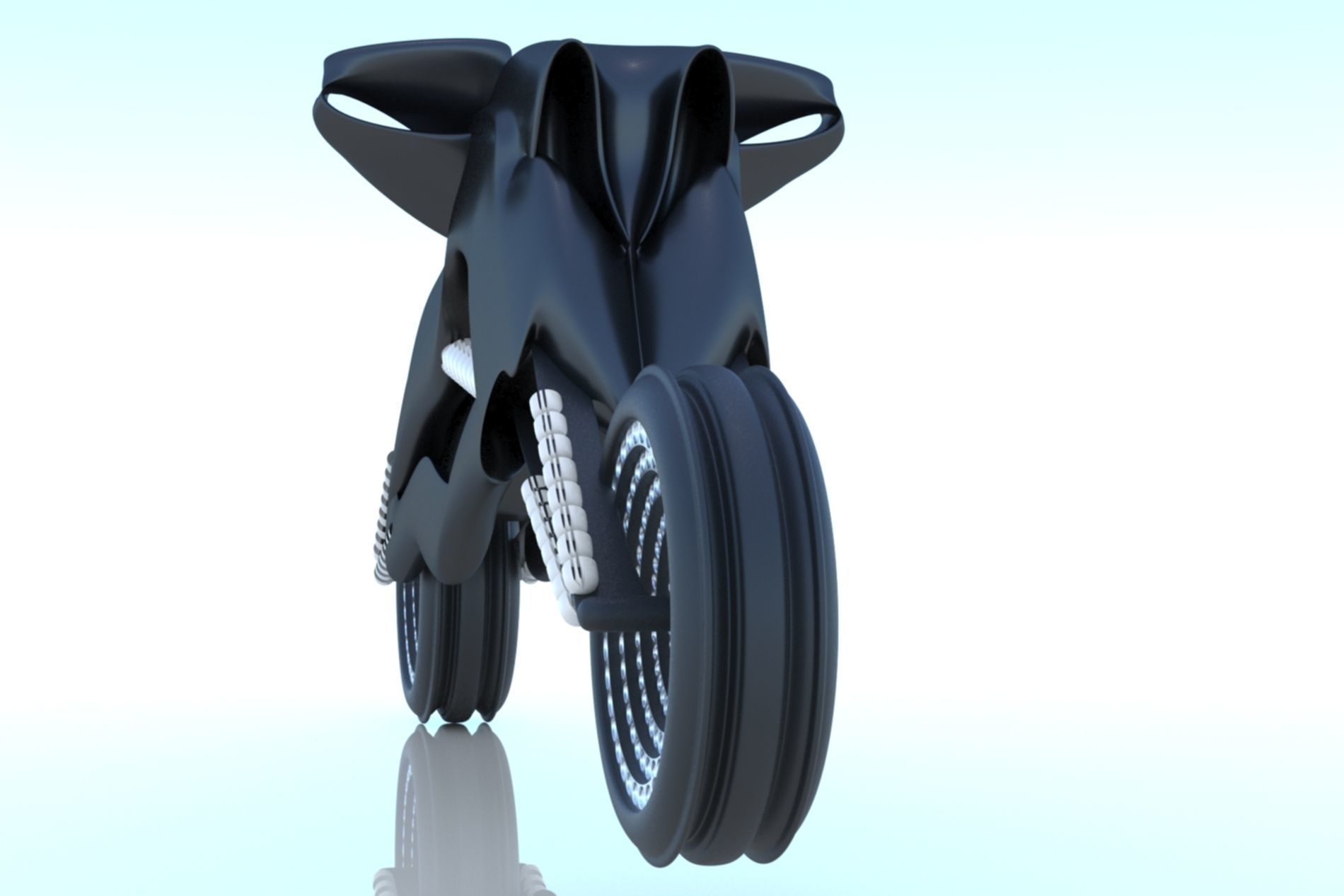 Motorcycle Bike Rocket SciFi Futuristic  3D model_3