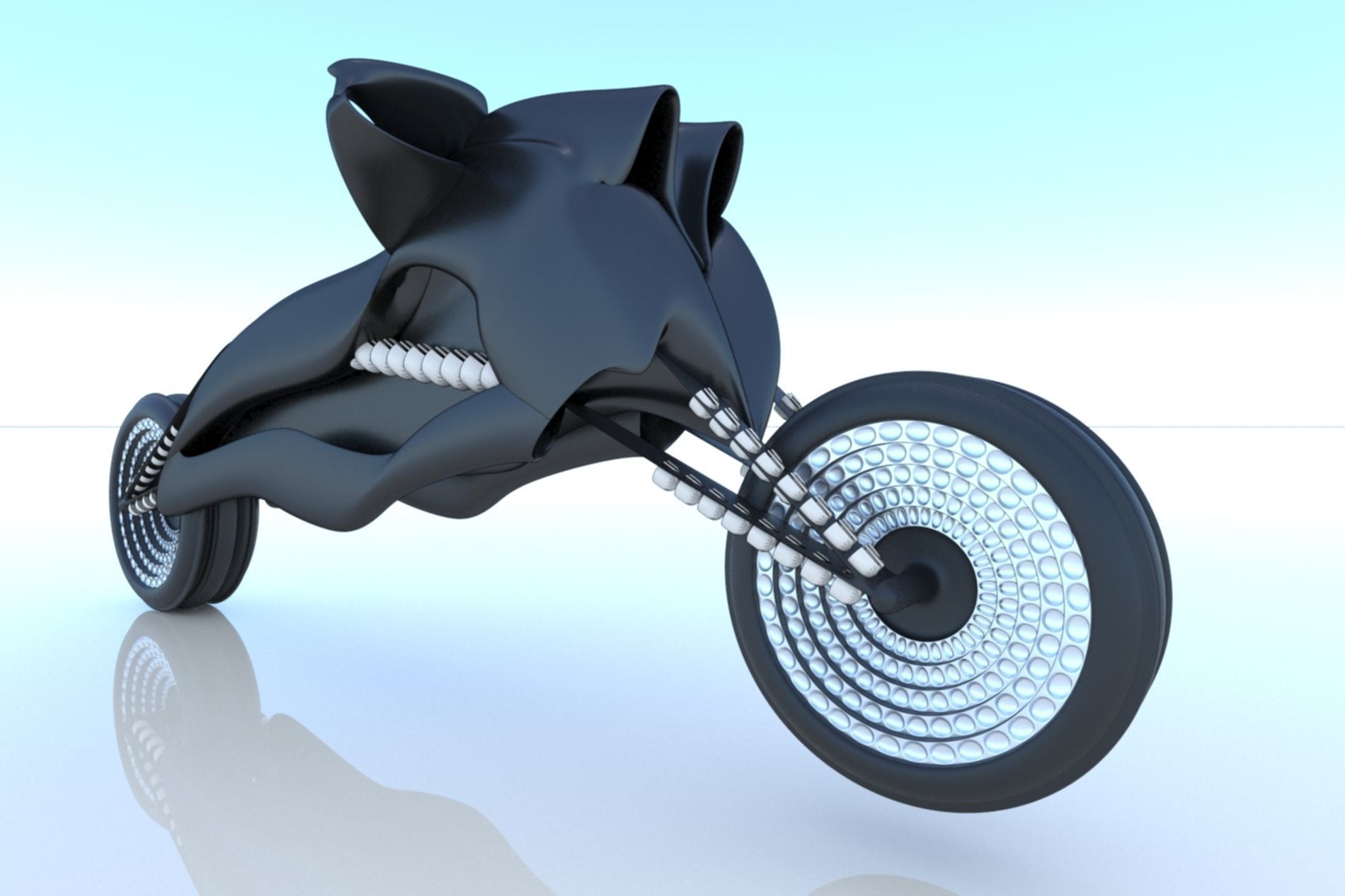 Motorcycle Bike Rocket SciFi Futuristic  3D model_4
