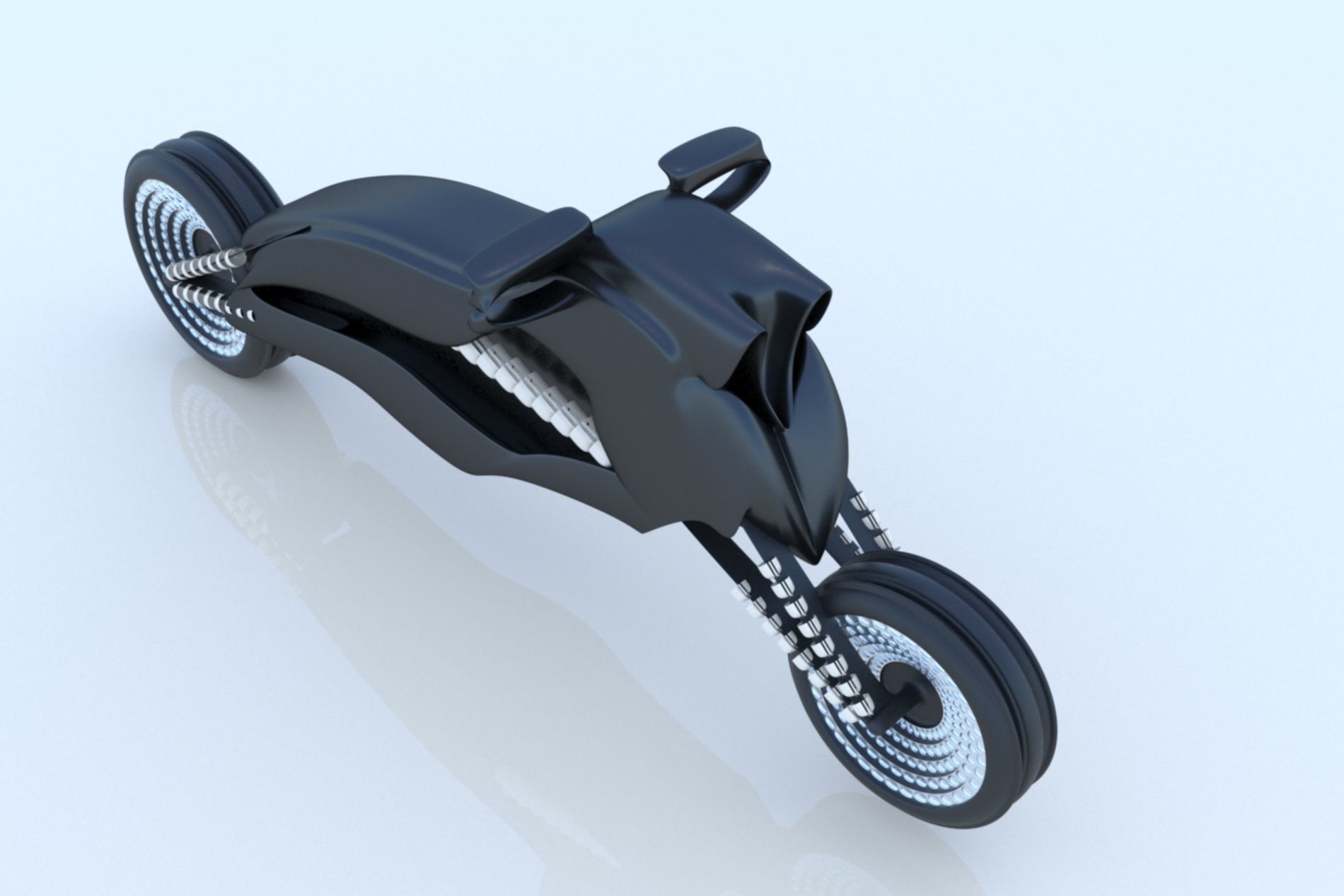 Motorcycle Bike Rocket SciFi Futuristic  3D model_5