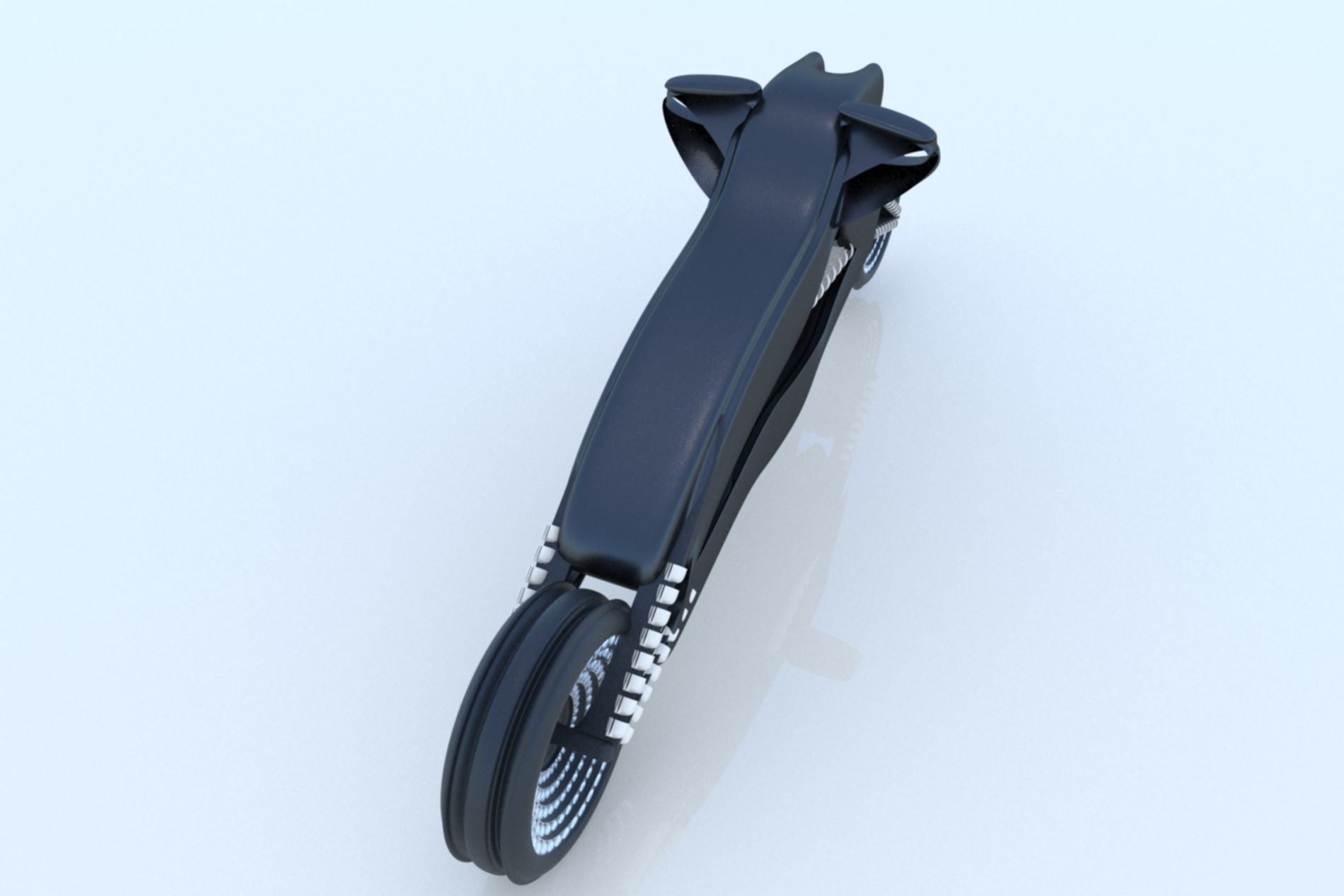 Motorcycle Bike Rocket SciFi Futuristic  3D model_13