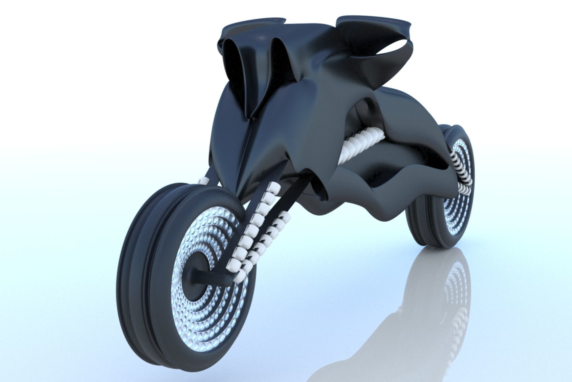 Motorcycle Bike Rocket SciFi Futuristic  3D model_7