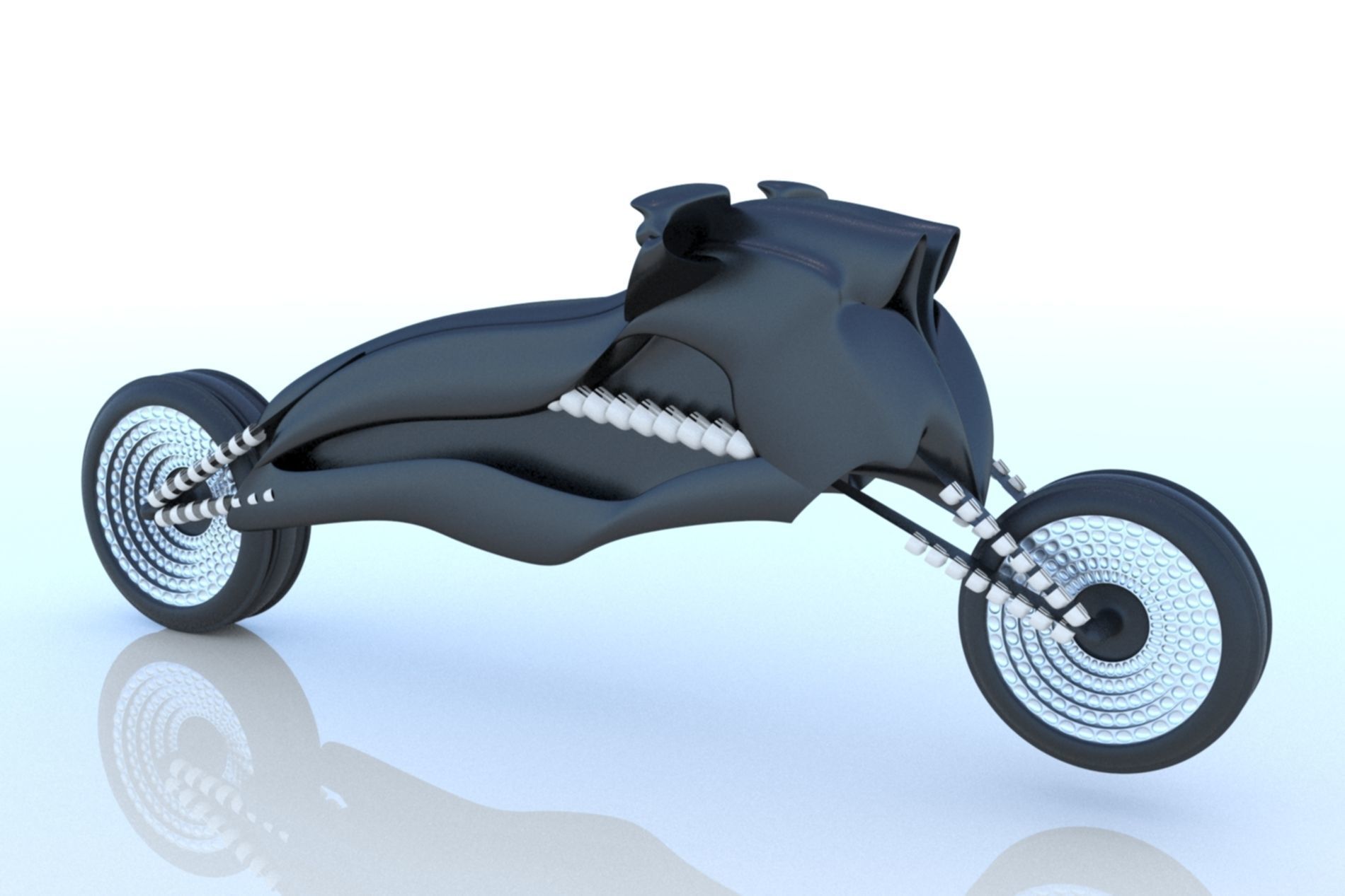 Motorcycle Bike Rocket SciFi Futuristic  3D model_18