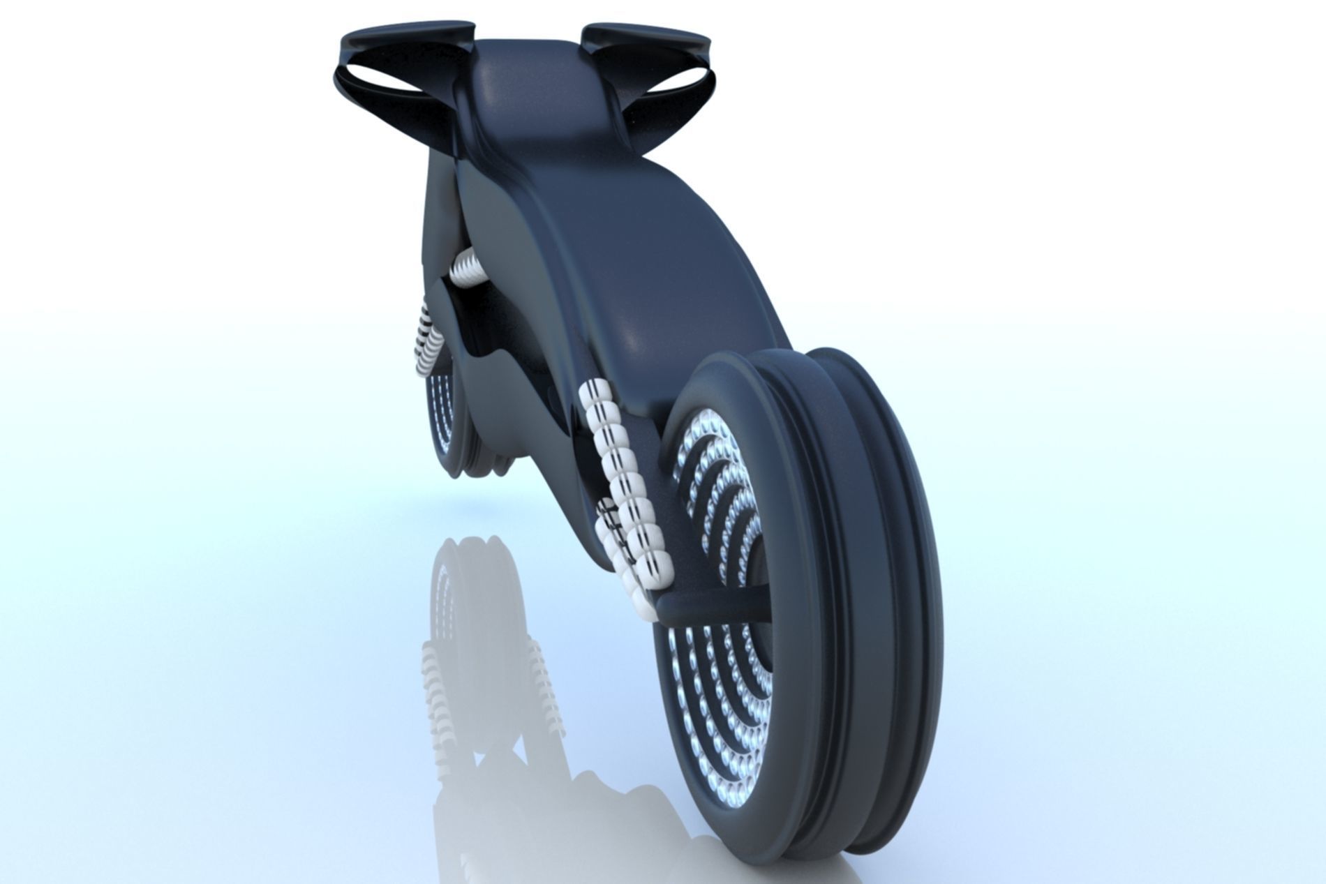 Motorcycle Bike Rocket SciFi Futuristic  3D model_10