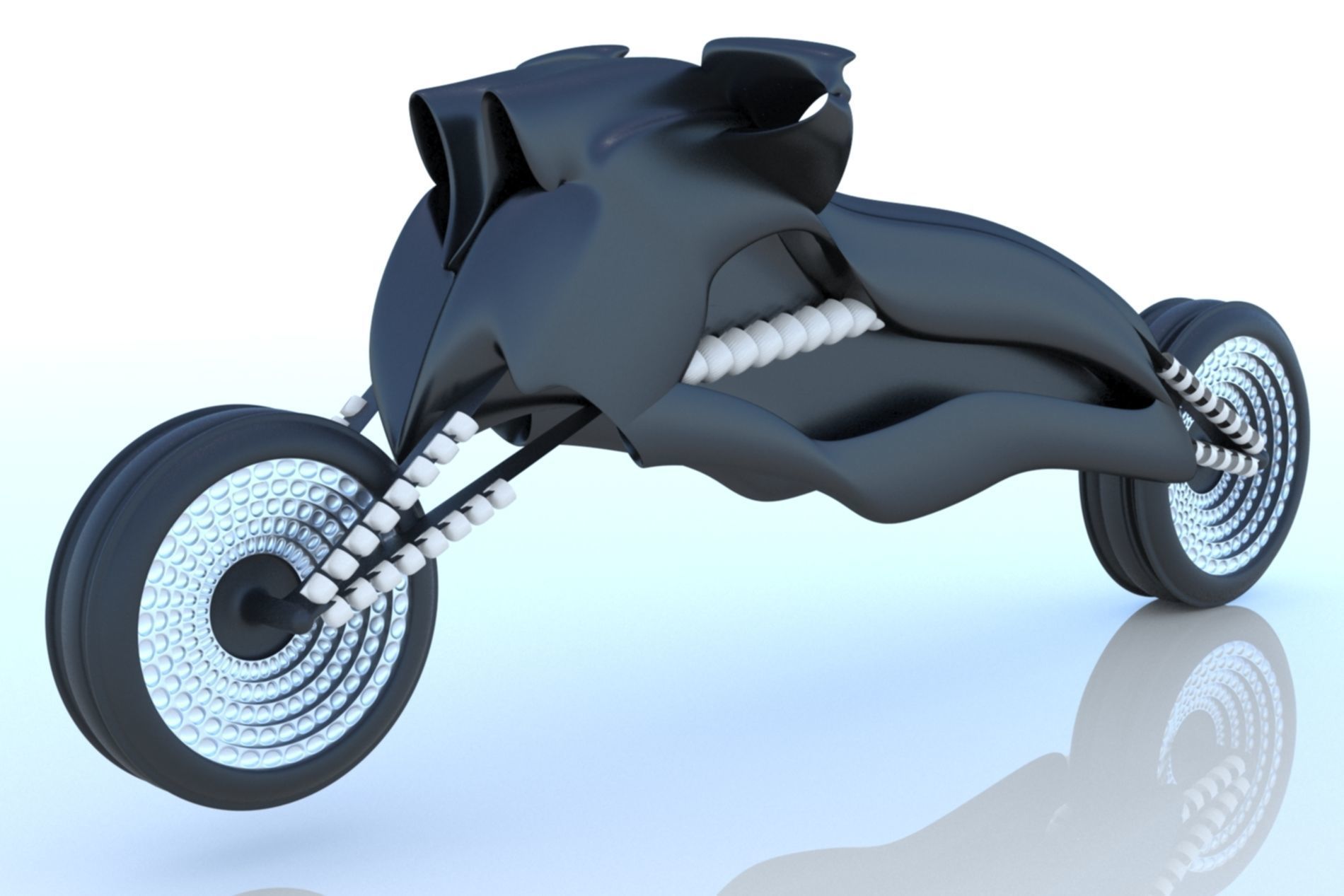 Motorcycle Bike Rocket SciFi Futuristic  3D model_9