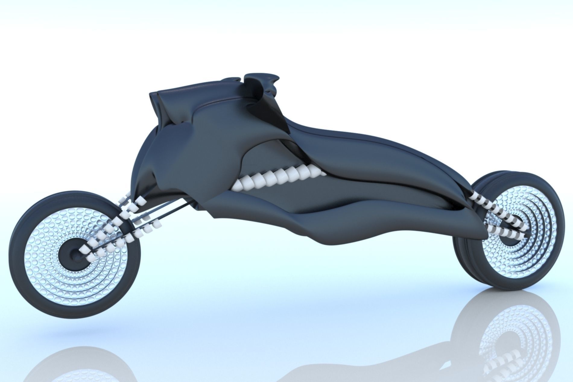 Motorcycle Bike Rocket SciFi Futuristic  3D model_20