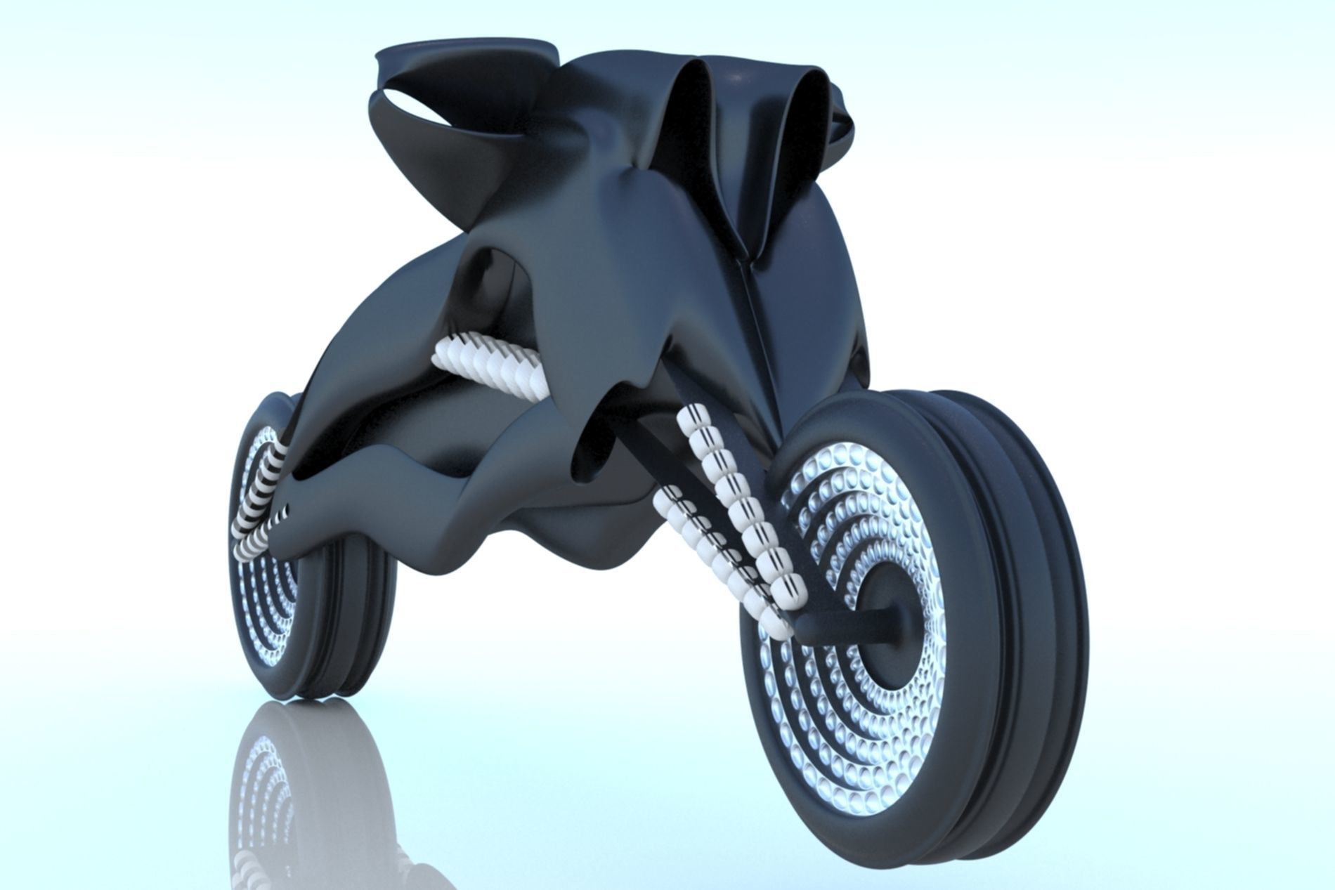 Motorcycle Bike Rocket SciFi Futuristic  3D model_2