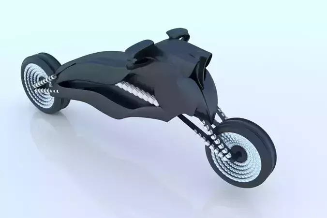 Motorcycle Bike Rocket SciFi Futuristic  3D model