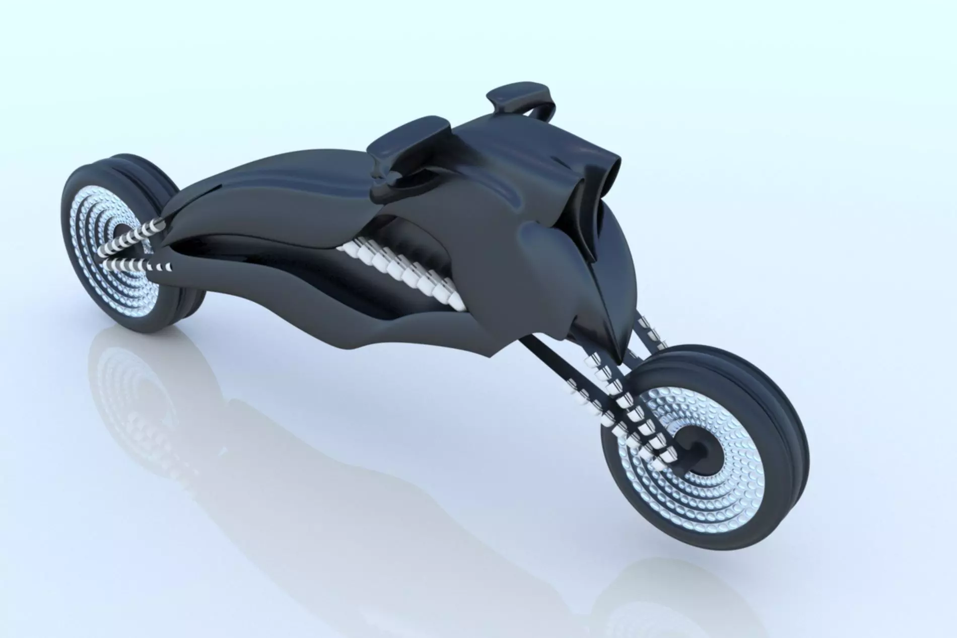 Motorcycle Bike Rocket SciFi Futuristic  3D model_0