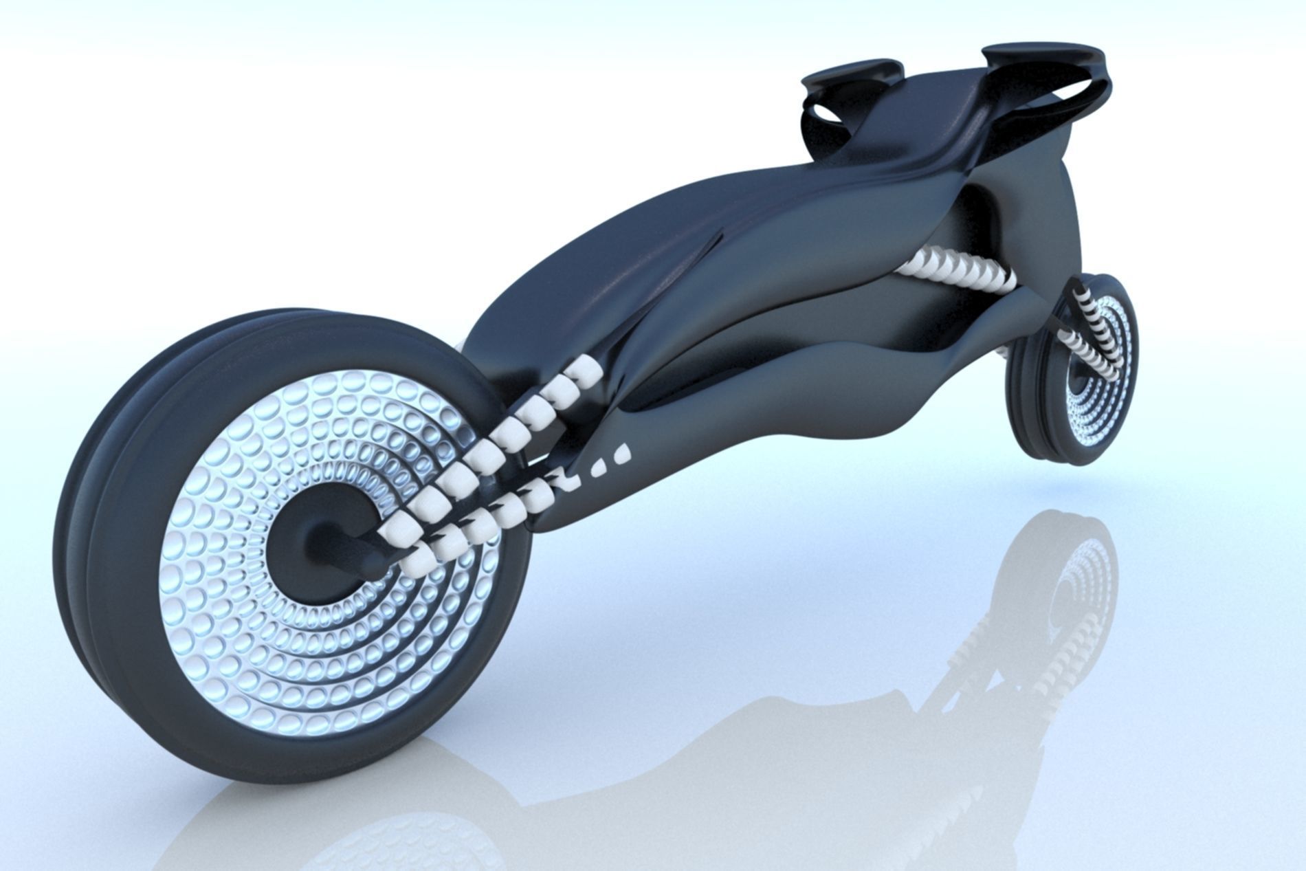 Motorcycle Bike Rocket SciFi Futuristic  3D model_14