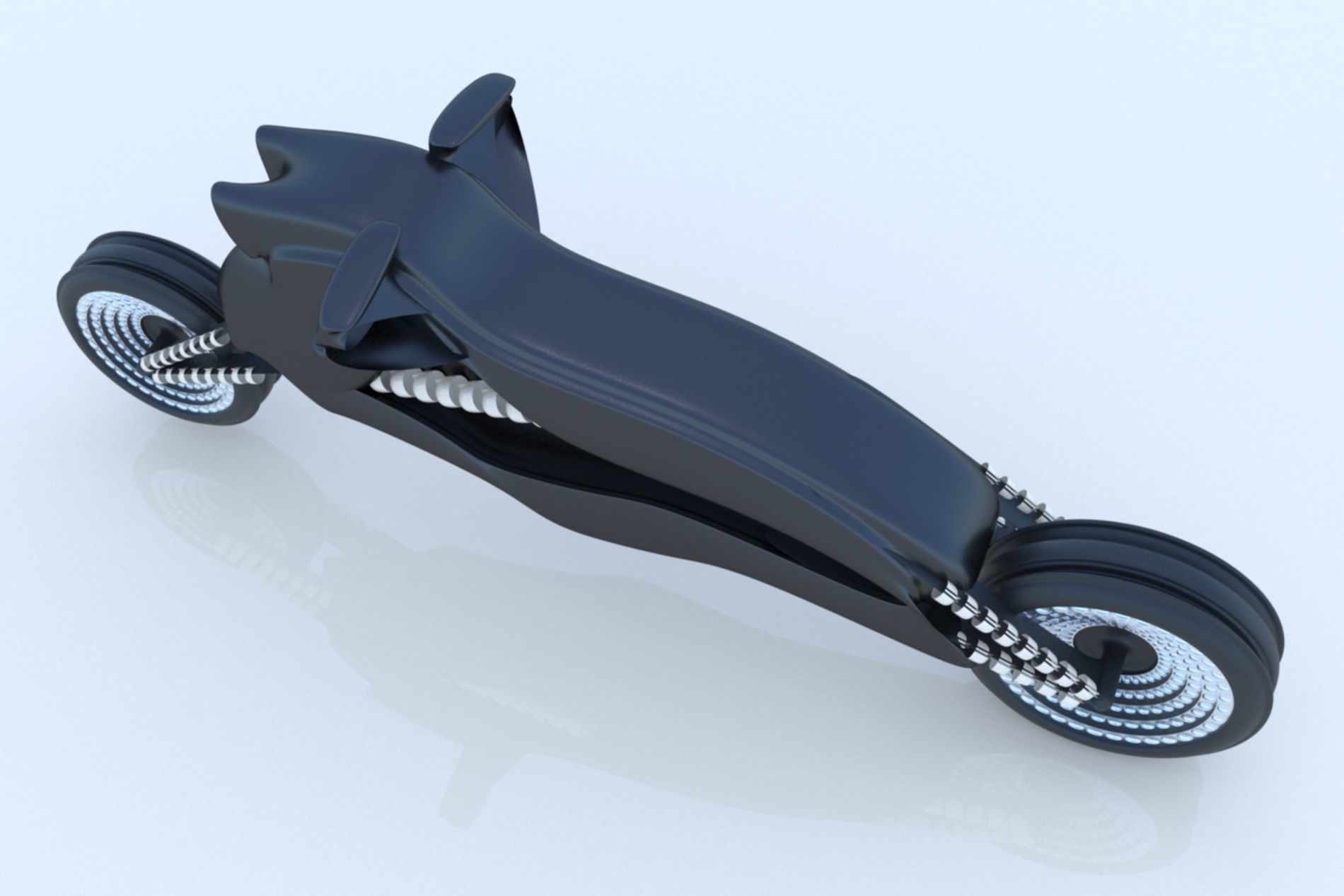 Motorcycle Bike Rocket SciFi Futuristic  3D model_21