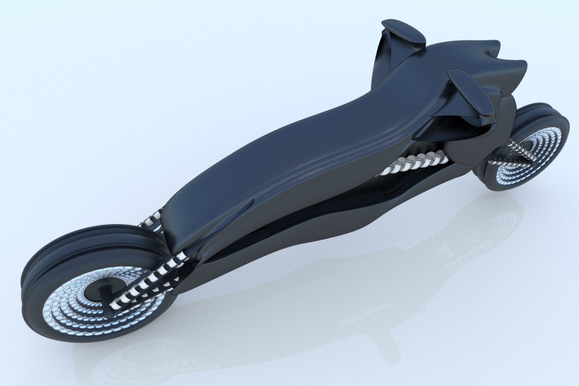 Motorcycle Bike Rocket SciFi Futuristic  3D model_16