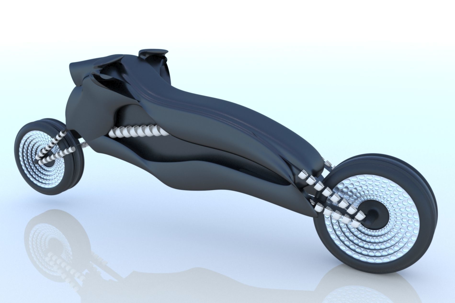 Motorcycle Bike Rocket SciFi Futuristic  3D model_6