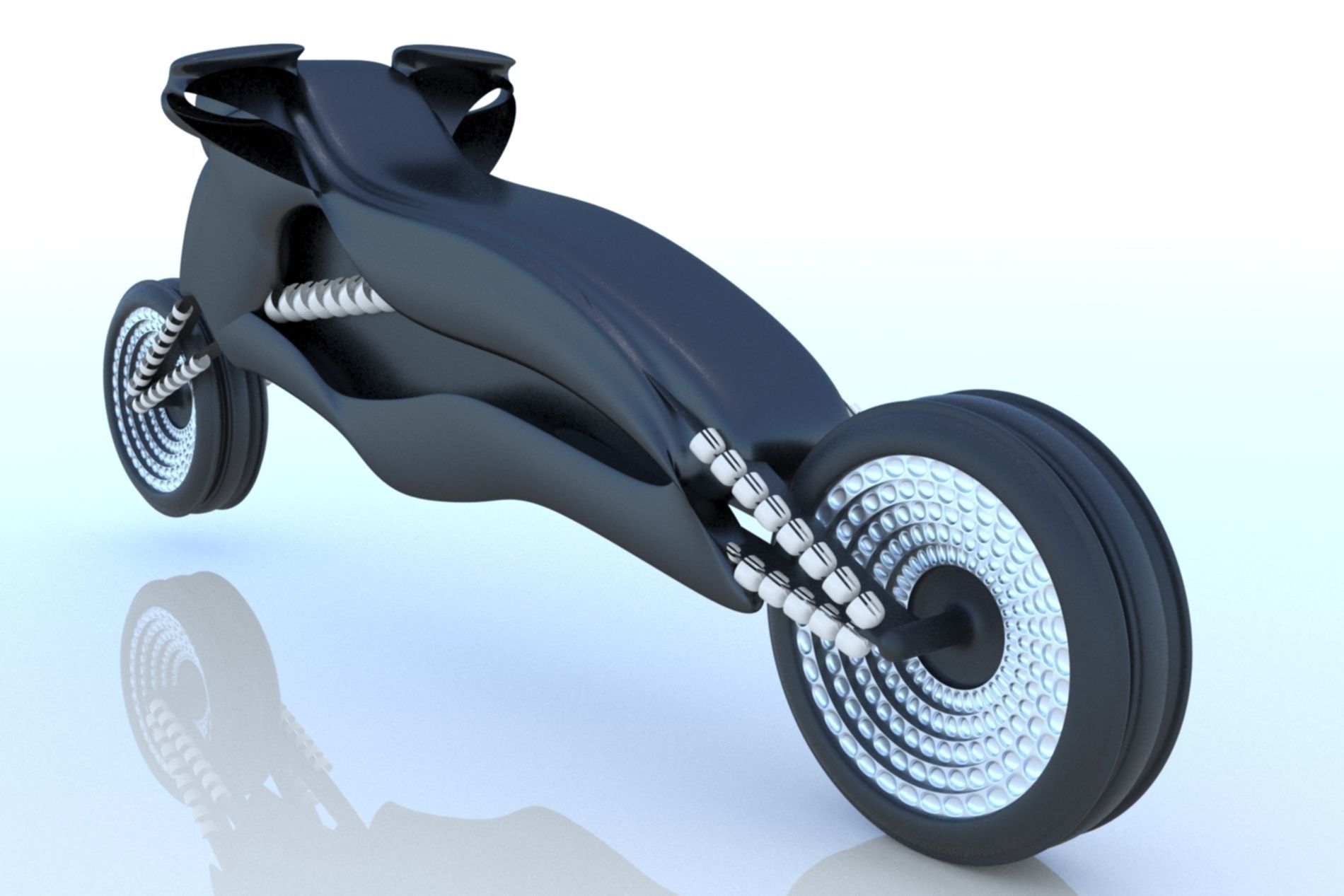 Motorcycle Bike Rocket SciFi Futuristic  3D model_8