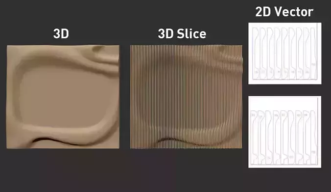 Parametric Wall decor  for cnc cutting 3D print model