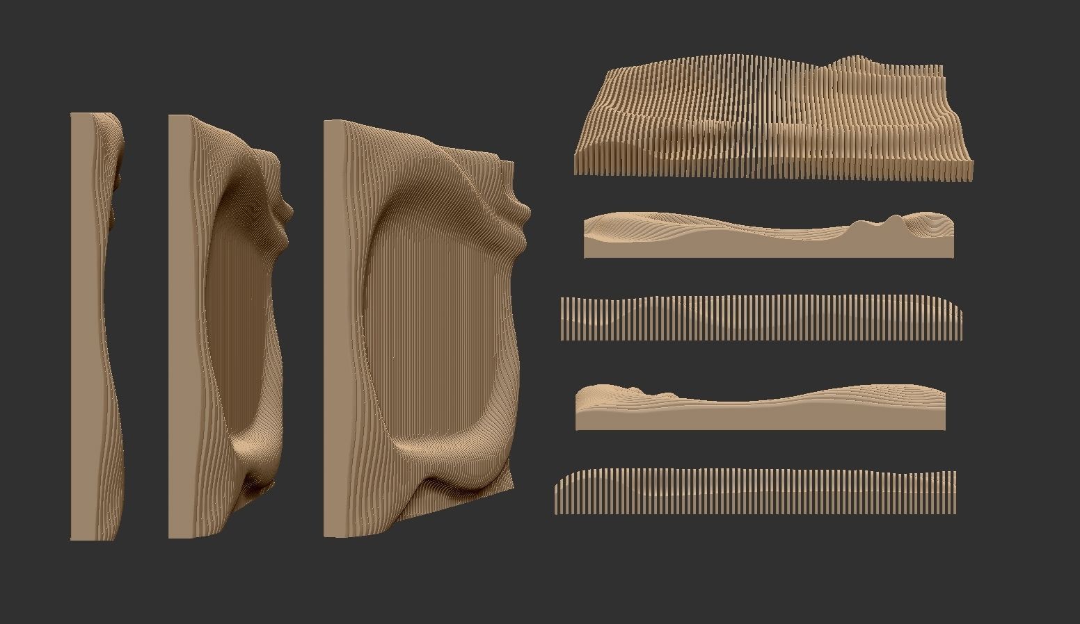 Parametric Wall decor  for cnc cutting 3D print model_5