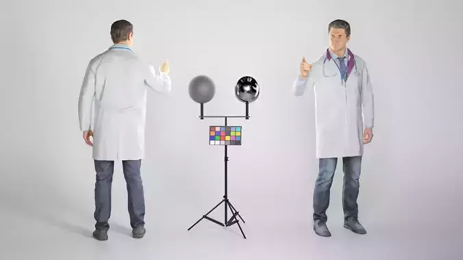 Male doctor pointing at something 279