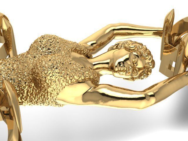 Dancer  pendant  3D print model_1