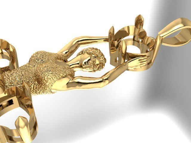 Dancer  pendant  3D print model_2