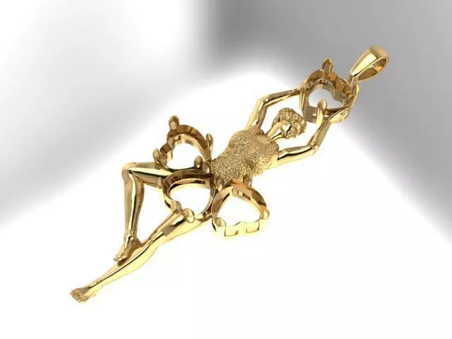 Dancer  pendant  3D print model_0
