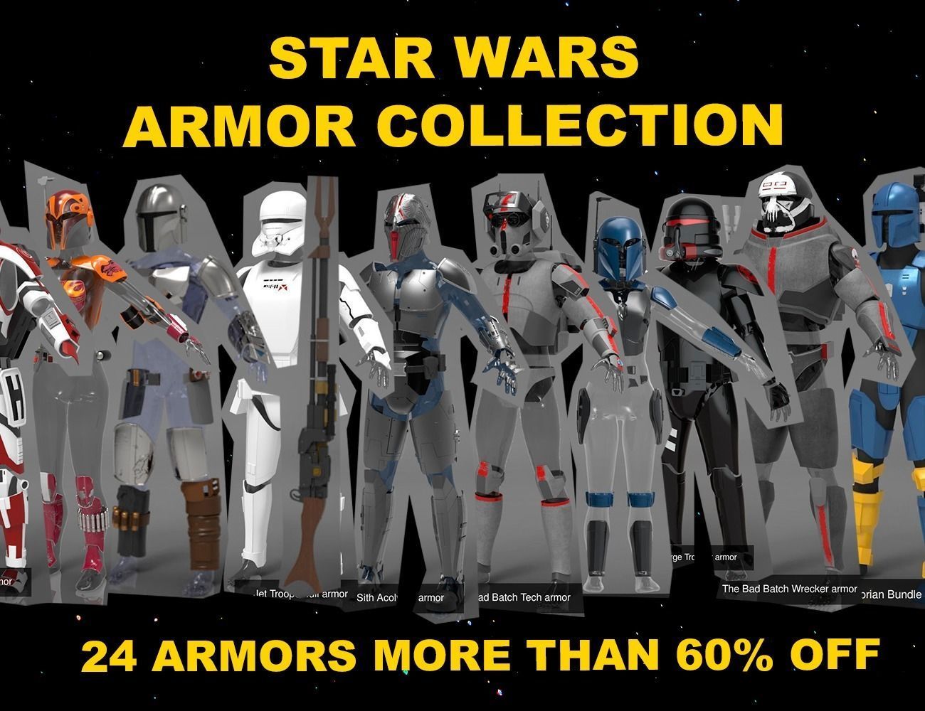 All of our Star Wars Armors 3D Model Collection_30
