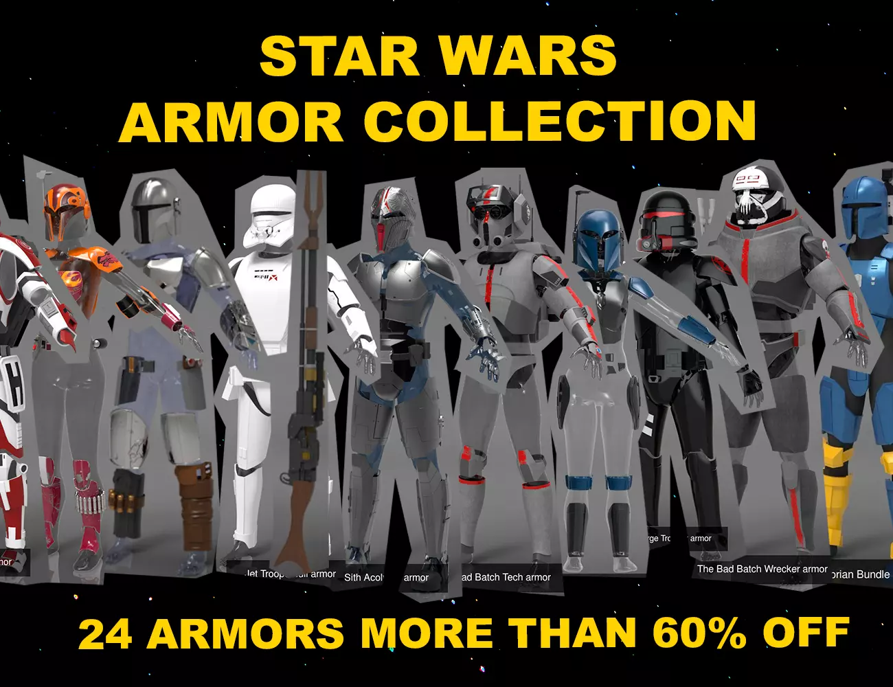 All of our Star Wars Armors 3D Model Collection_0