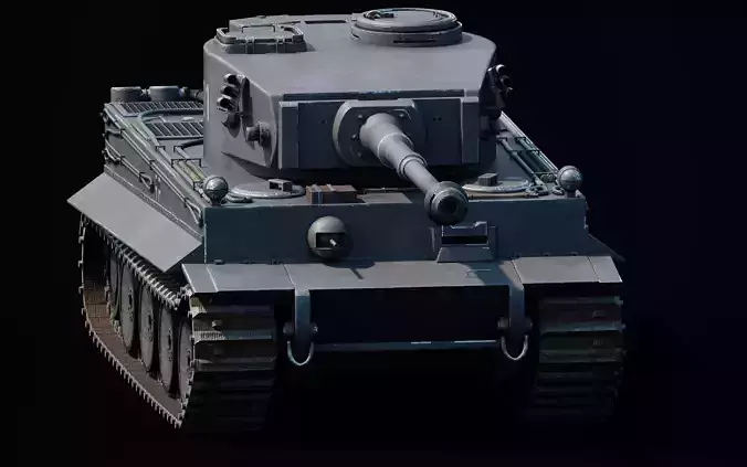 Panzerkampfwagen VI Tiger tank Low-poly 3D model