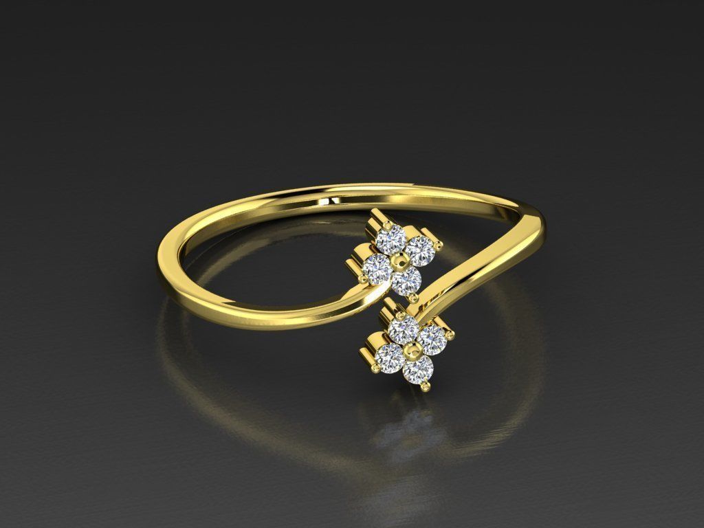 Diamond Jewelry Ring  3D print model_12
