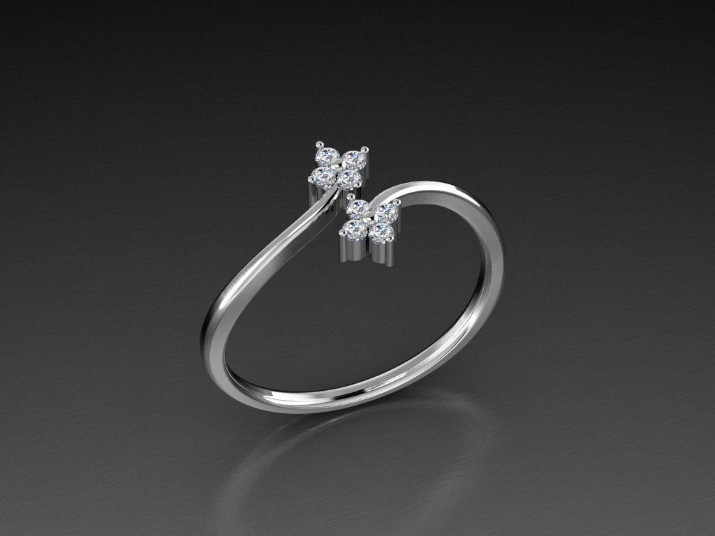 Diamond Jewelry Ring  3D print model_10