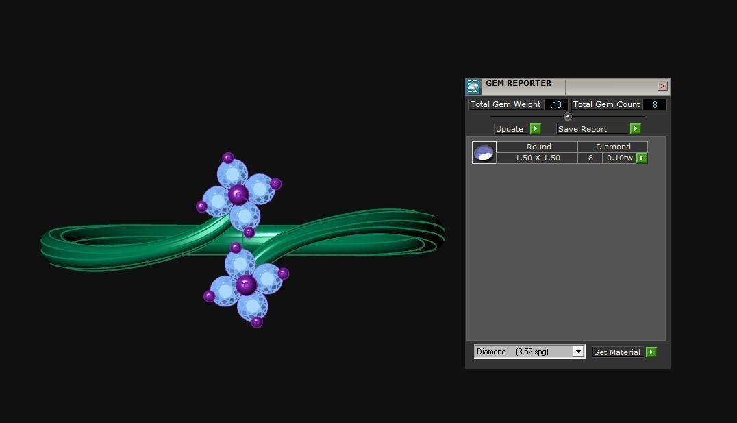 Diamond Jewelry Ring  3D print model_5