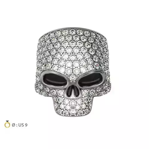 N216 Skull ring 3D model 3D printable | CGTrader