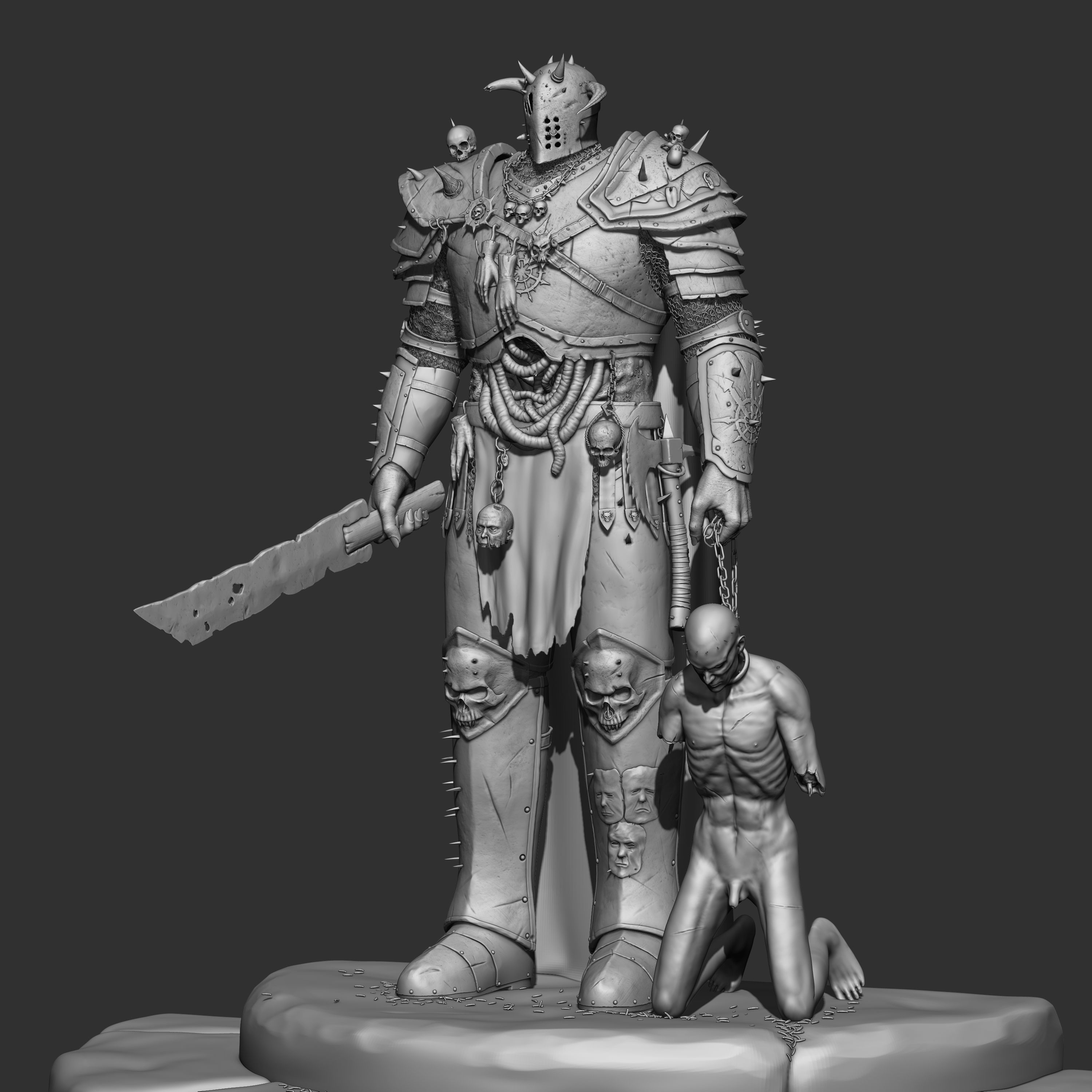 Death Guard Captain High Poly 3D model_3