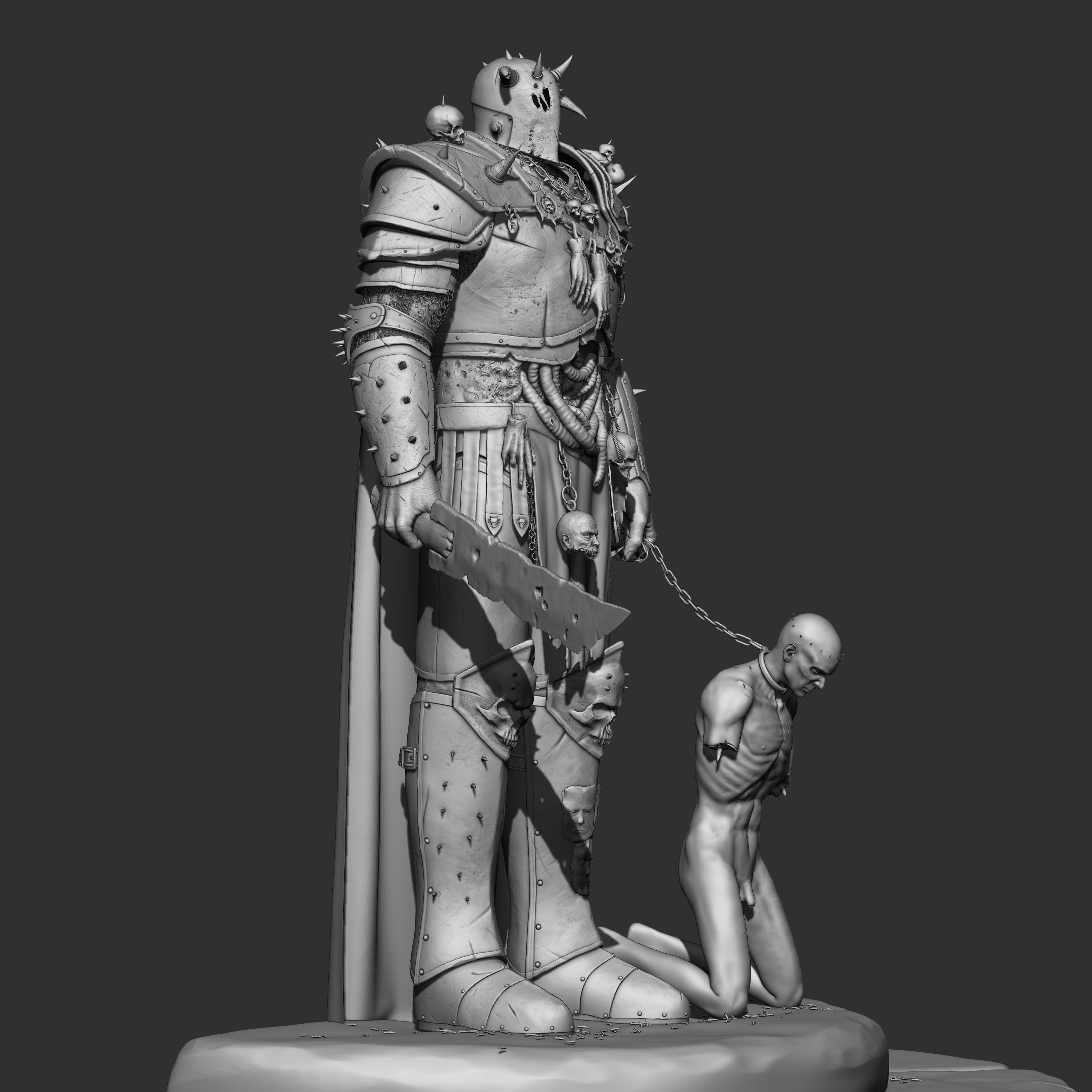 Death Guard Captain High Poly 3D model_4