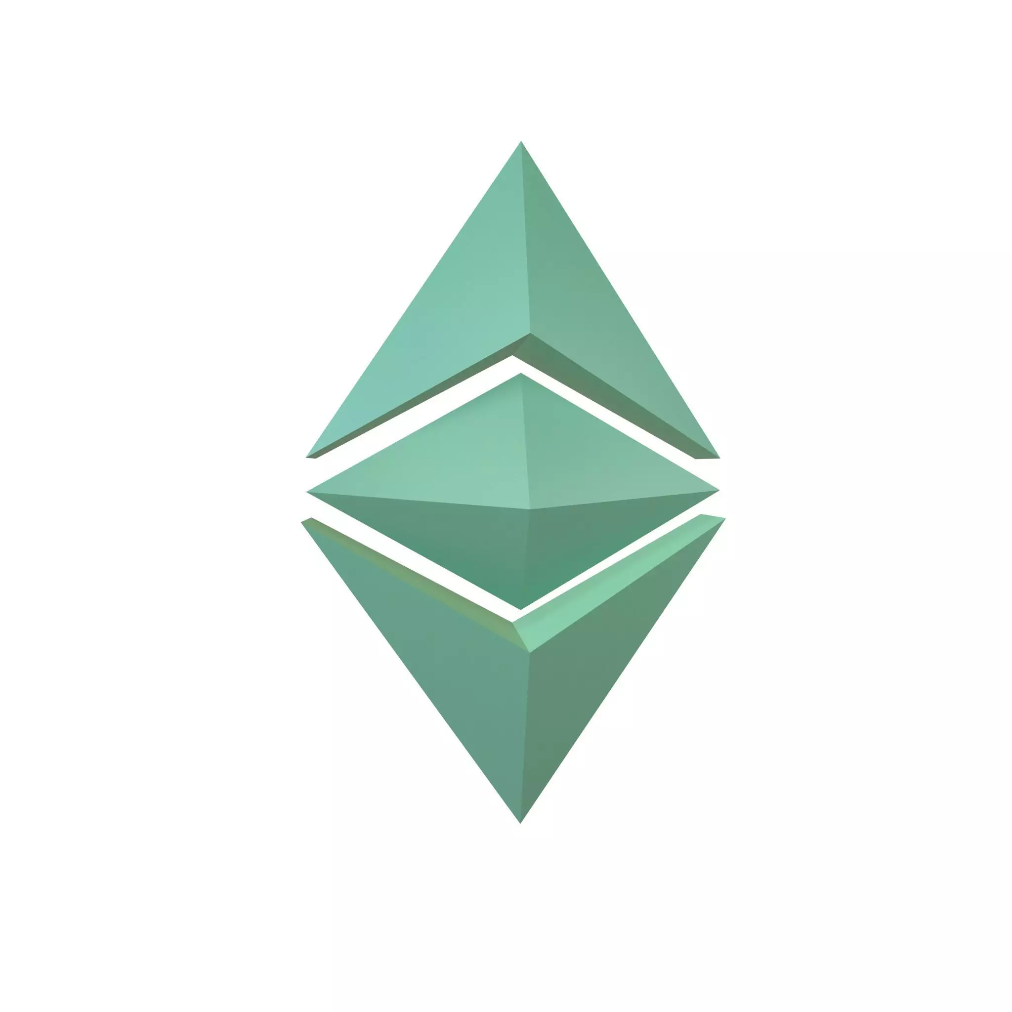 Ethereum Classic v1 004 Low-poly 3D model_0