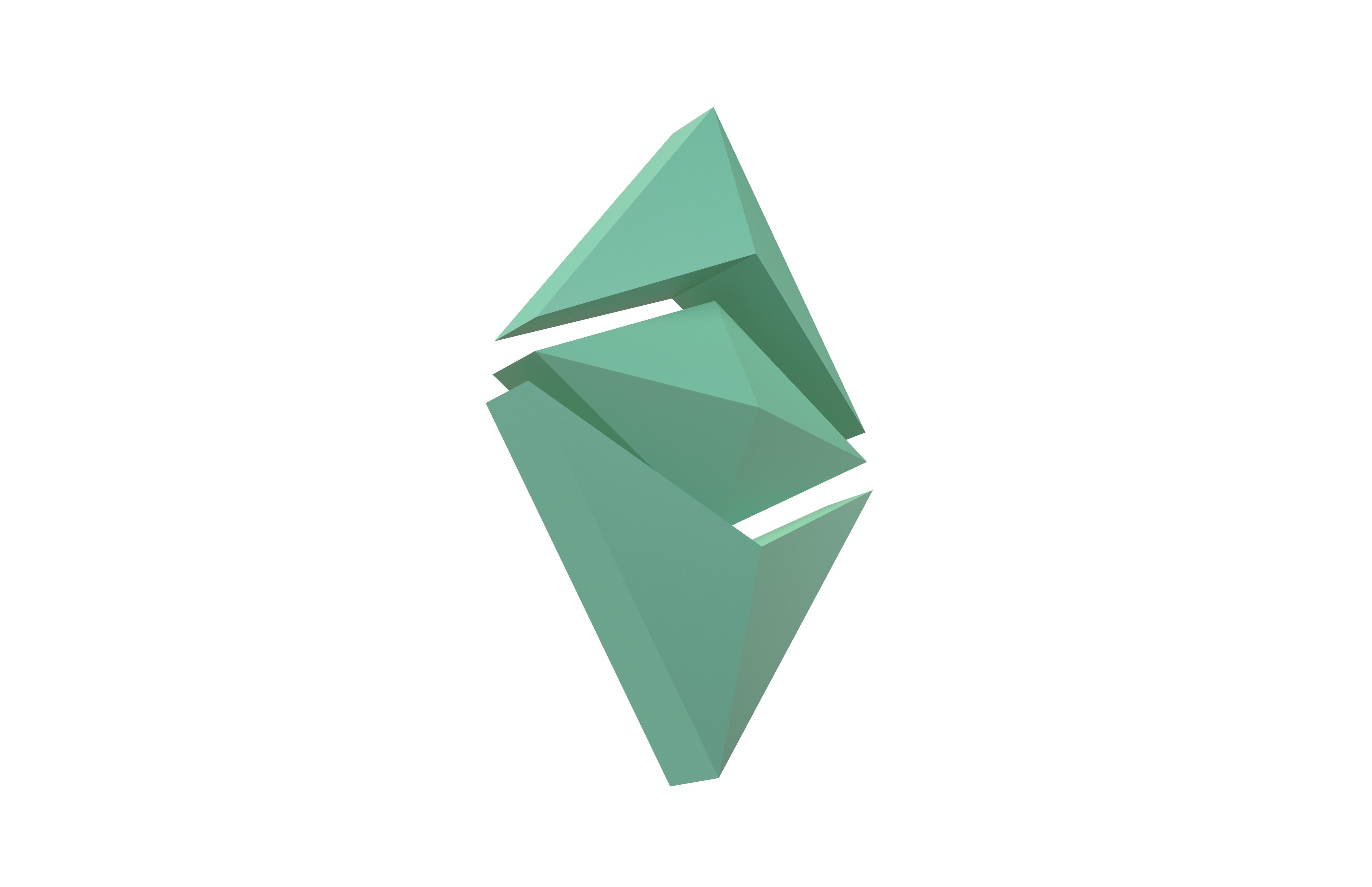 Ethereum Classic v1 004 Low-poly 3D model_3