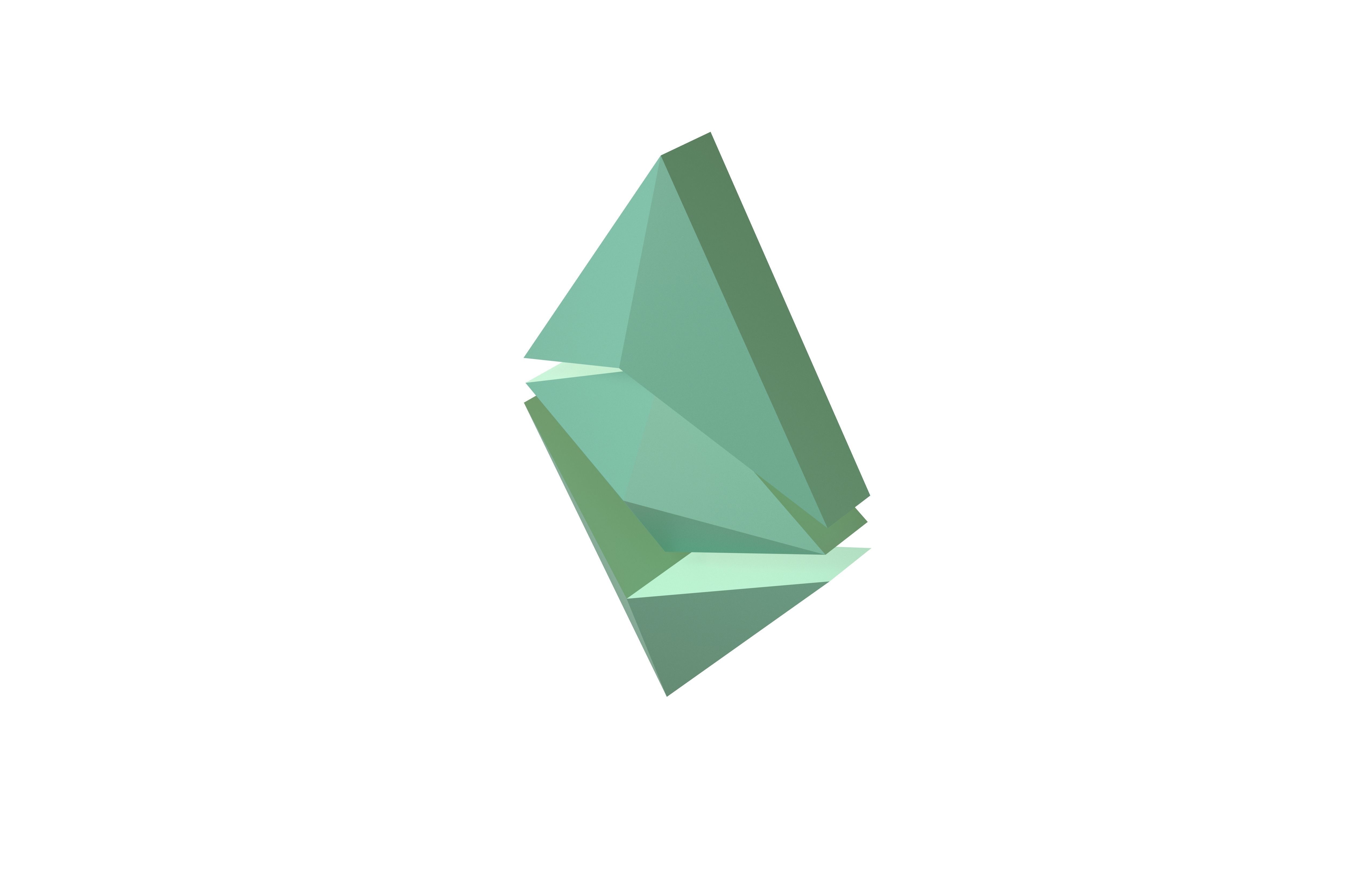 Ethereum Classic v1 004 Low-poly 3D model_2
