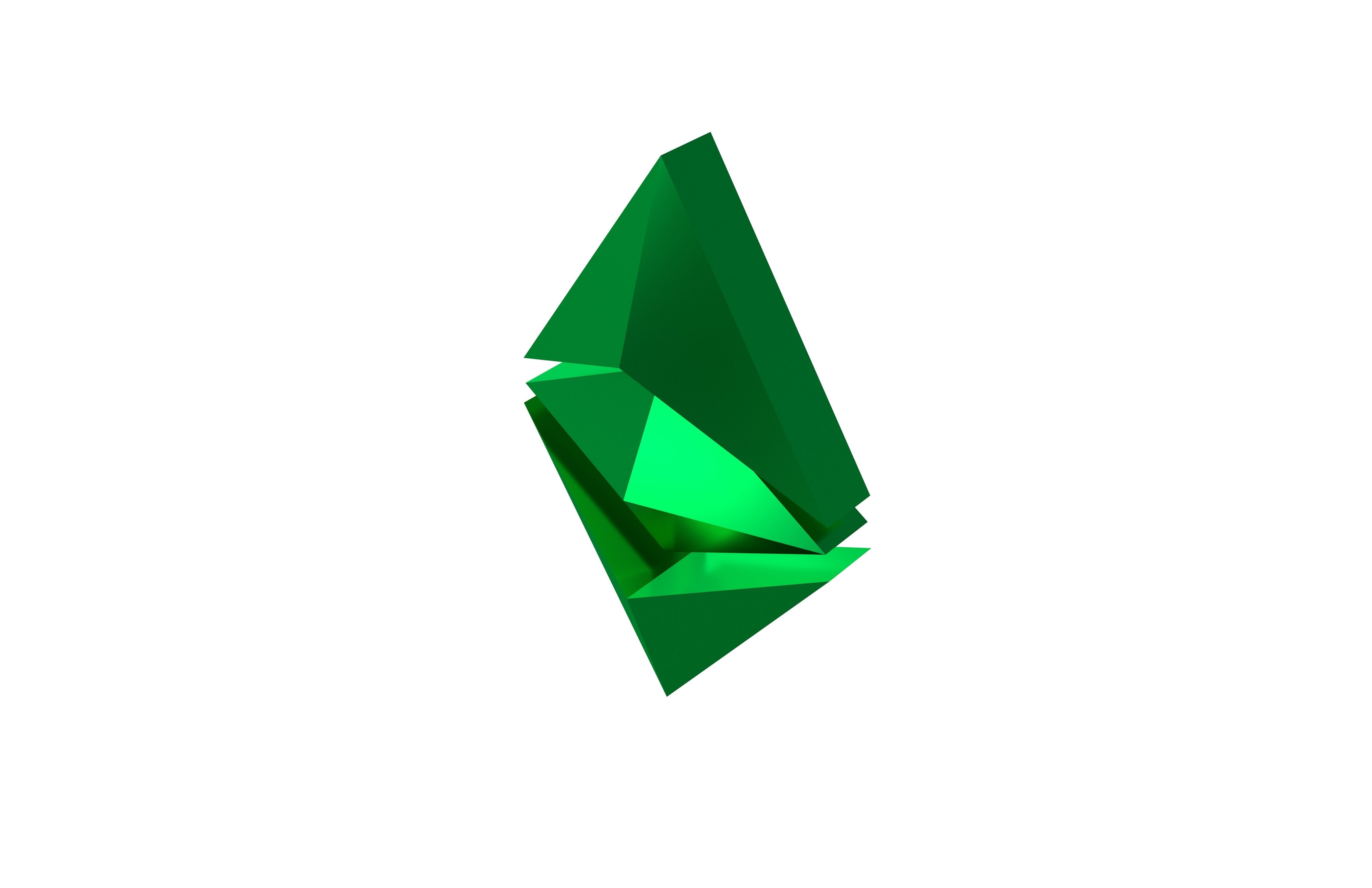 Ethereum Classic v1 005 Low-poly 3D model_2