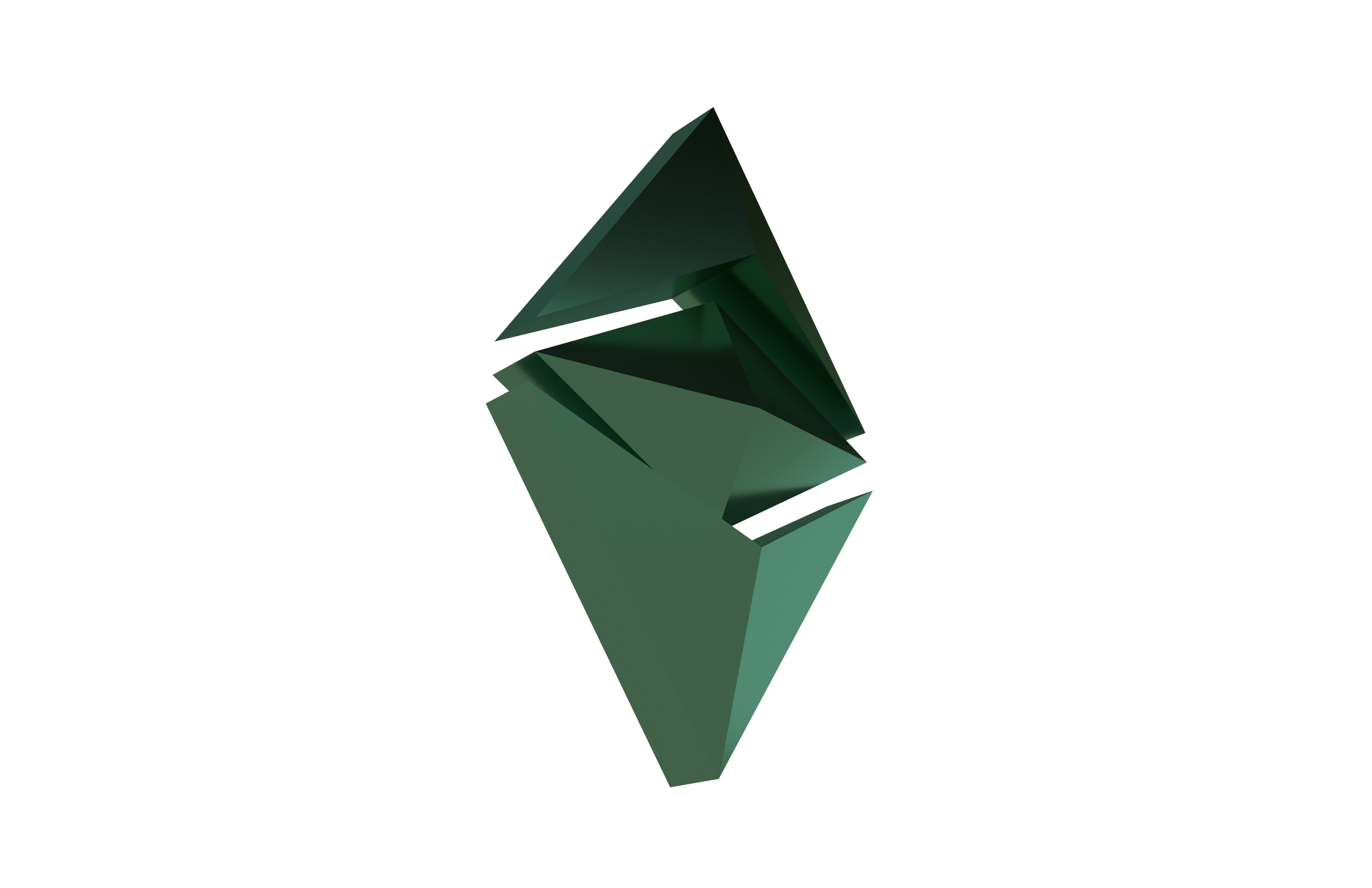 Ethereum Classic v1 008 Low-poly 3D model_3